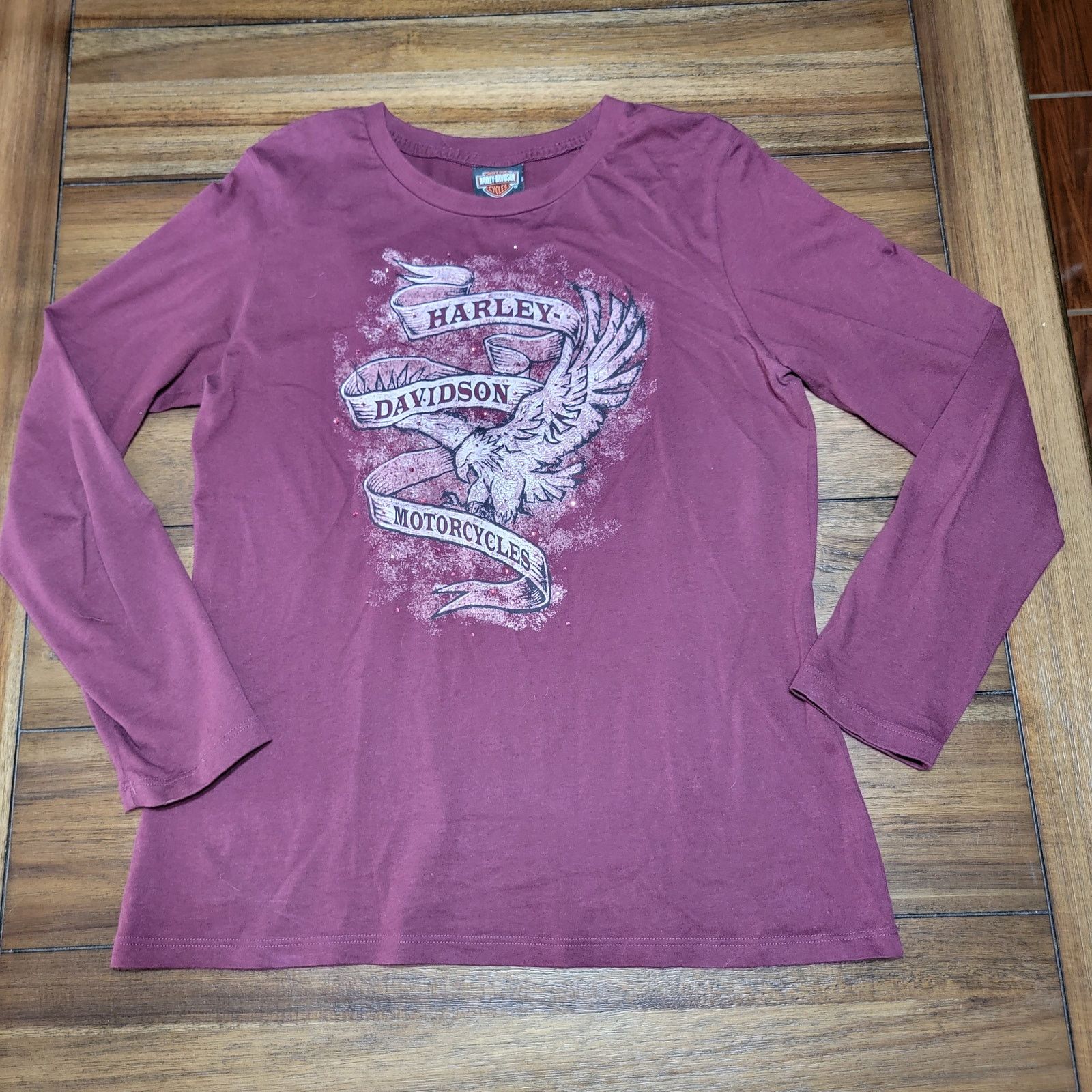 Harley Davidson Harley Davidson LS Tee w/ Bling "Stafford, TX" - Size Large* Size L / US 10 / IT 46 - 1 Thumbnail