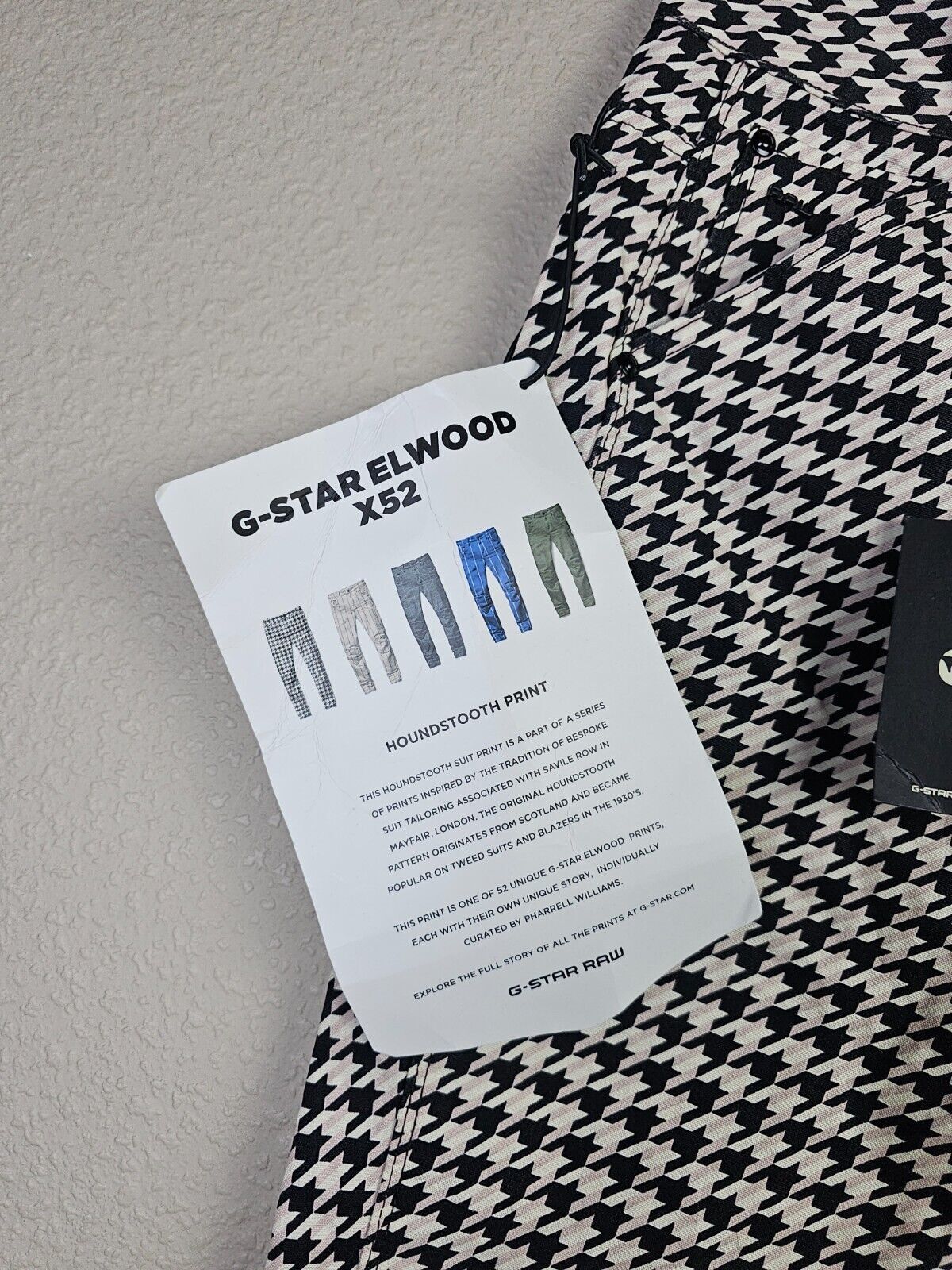 G-Star × Pharrell G-Star x Pharrell Elwood X52 Houndstooth 3D Jeans W28 Size 28" / US 6 / IT 42 - 5 Thumbnail