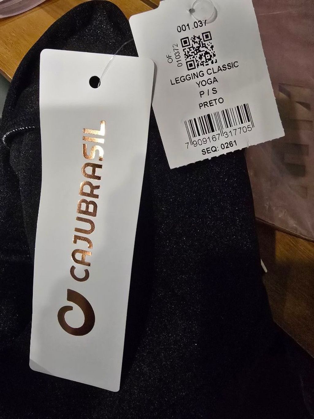 Other Cajubrasil Black Classic Yoga Leggings With Stir-Up Legs SM Size 23" - 5 Thumbnail