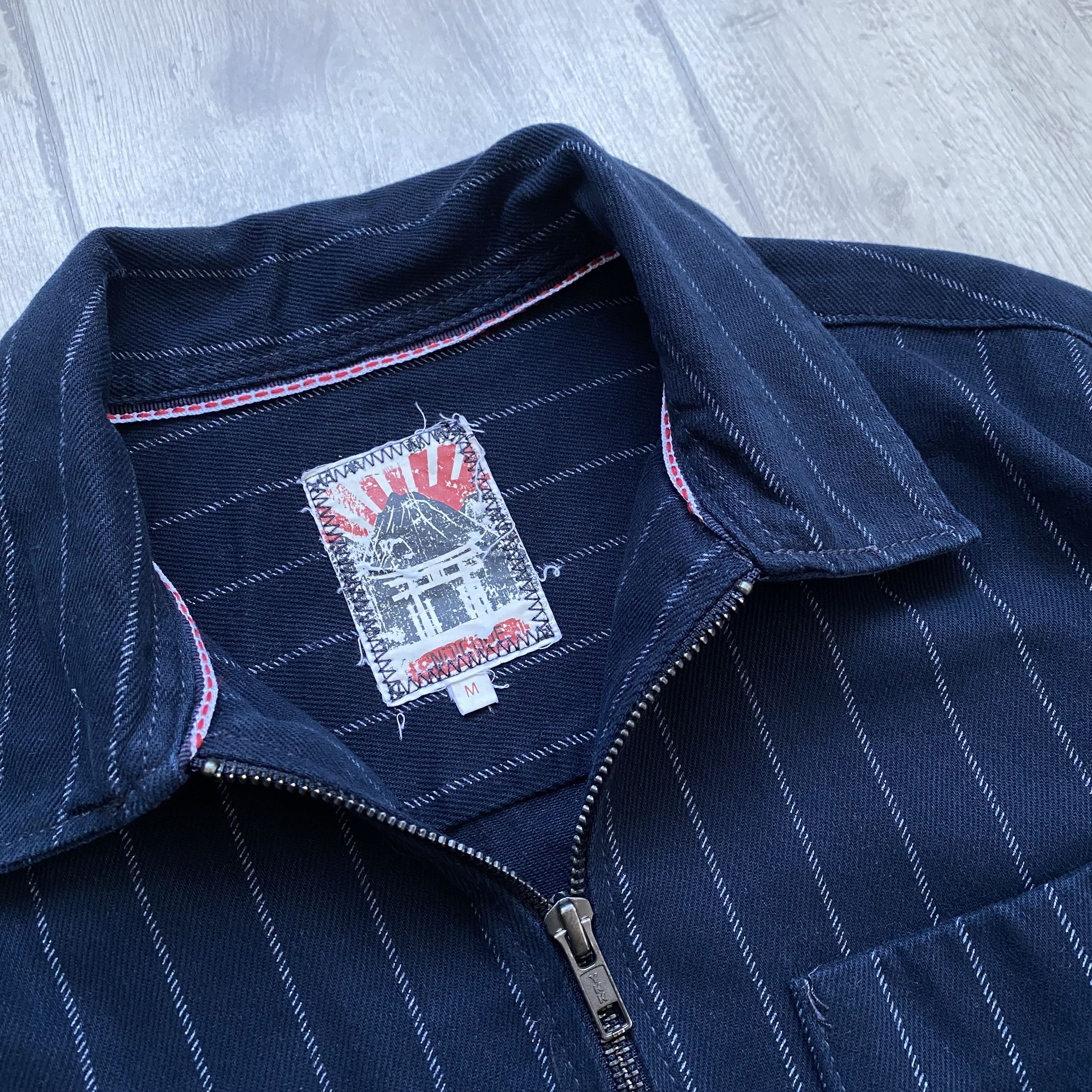Japanese Brand 🔥Hand Made Japan Striped Jeans Overshrit Jacket INDICODE Size US M / EU 48-50 / 2 - 7 Thumbnail
