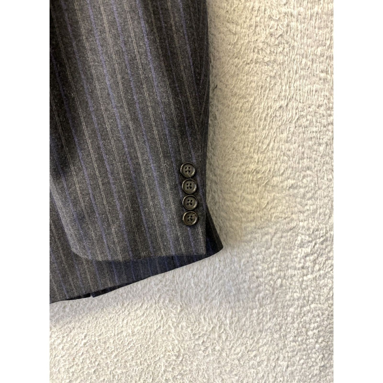 Ralph Lauren VINTAGE Lauren Ralph Lauren Blazer Jacket Men’s 52R Gray Wool Inner Pockets 0695 Size 52R - 2 Thumbnail