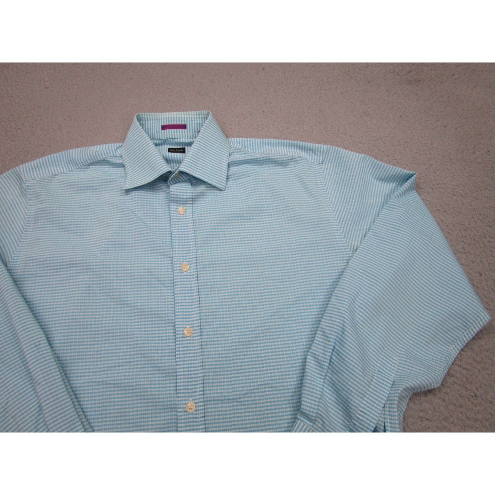 Paul Smith Paul Smith Shirt Mens Medium Large Blue Gingham Check Plaid 15.5 39Adult Italy Cotton Button-Up Long Sleeve Casual Mens Regular Vintage? No Size US M / EU 48-50 / 2 - 2 Thumbnail