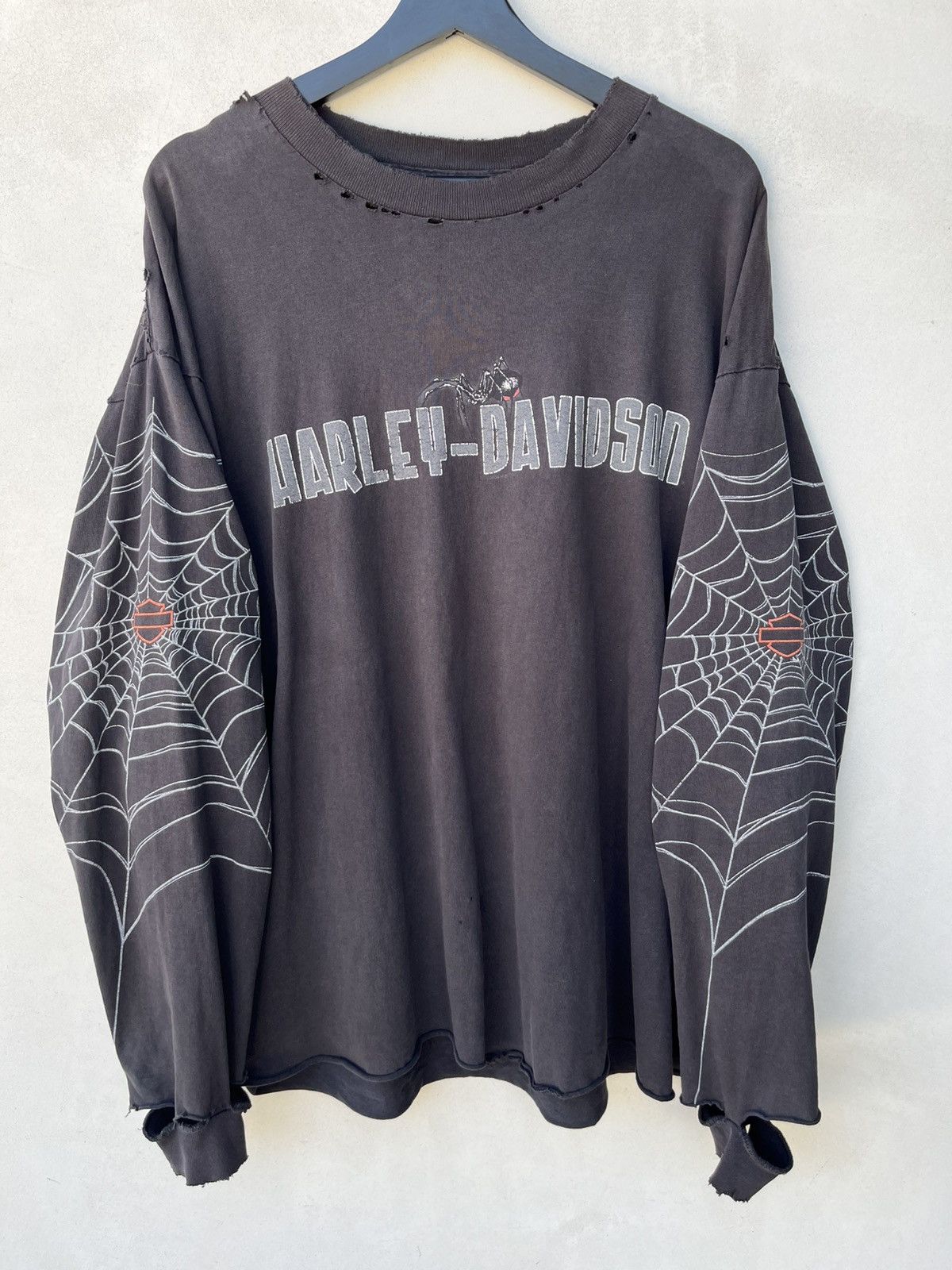 Harley Davidson Vintage Faded Harley Davidson Spider Longsleeve Size XL Size US XL / EU 56 / 4 - 2 Thumbnail