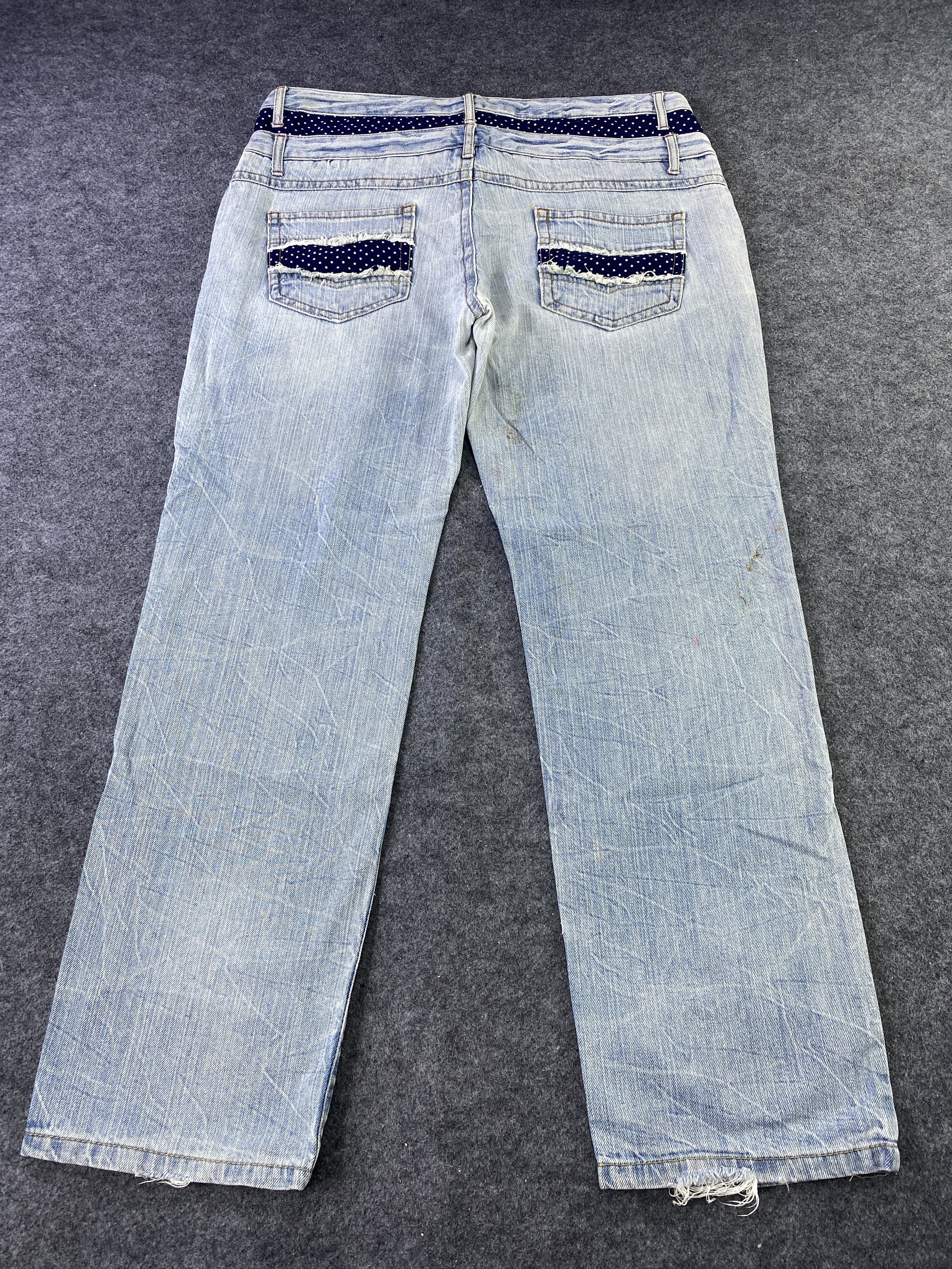 Japanese Brand Japanese Brand Blue Wash Jeans - J892 Size 37" - 4 Thumbnail