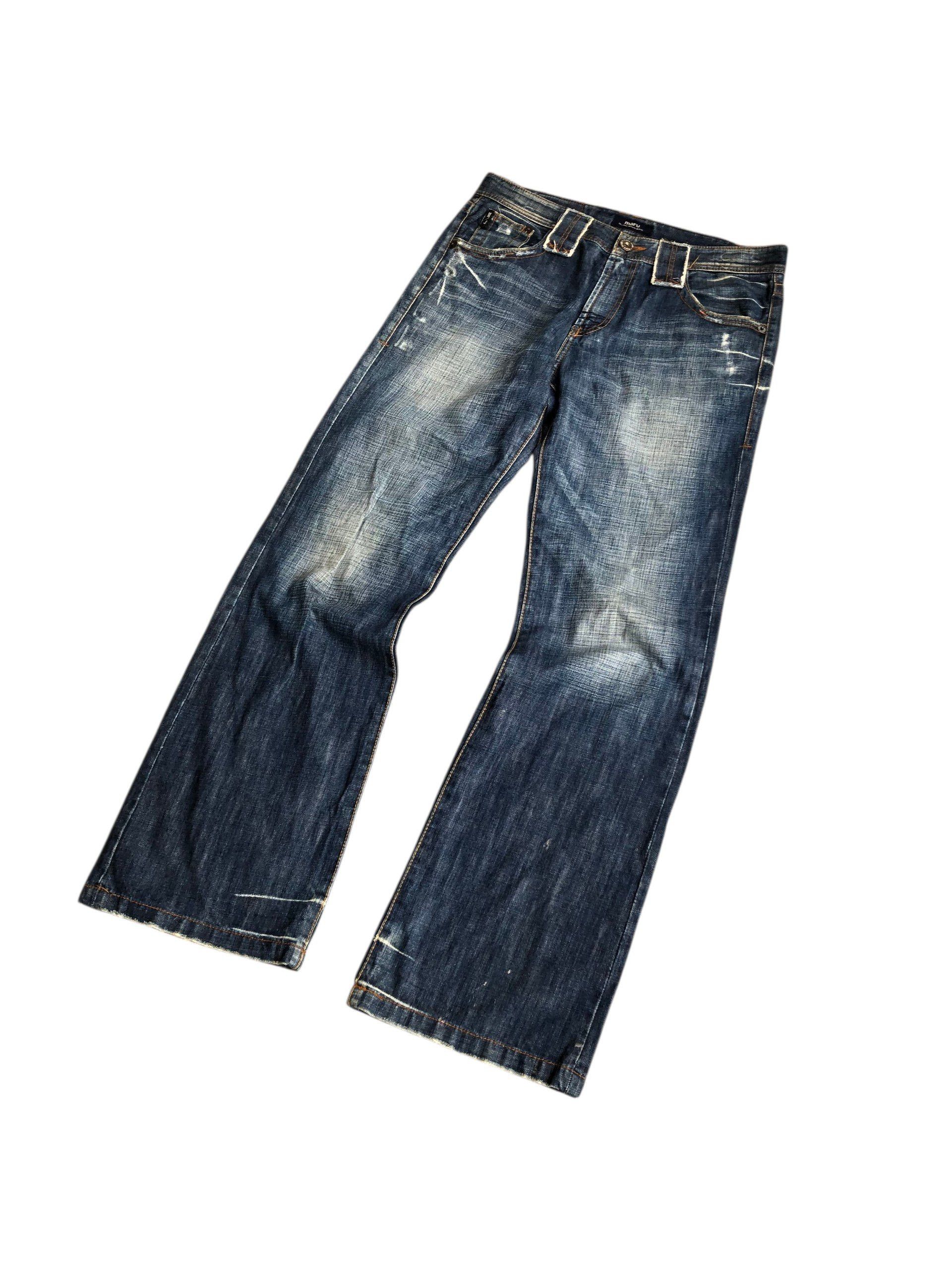 If Six Was Nine 2000s Baggy Fading Jeans Vkei style Y2k Japanese Size US 34 / EU 50 - 3 Thumbnail