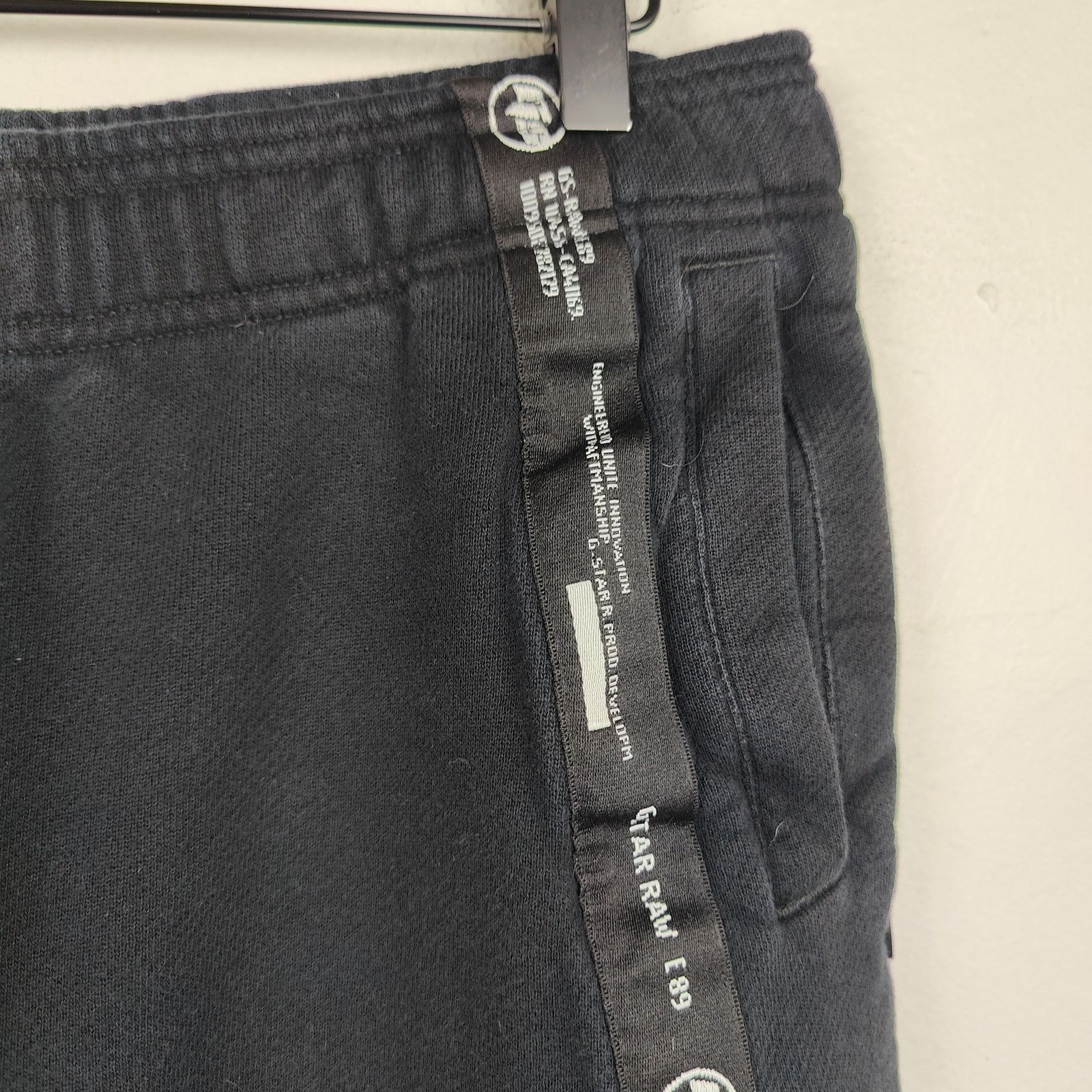 G-Star G-Star Raw Sweatpants Mens Medium Black Terry Jogger Size US 32 / EU 48 - 2 Thumbnail