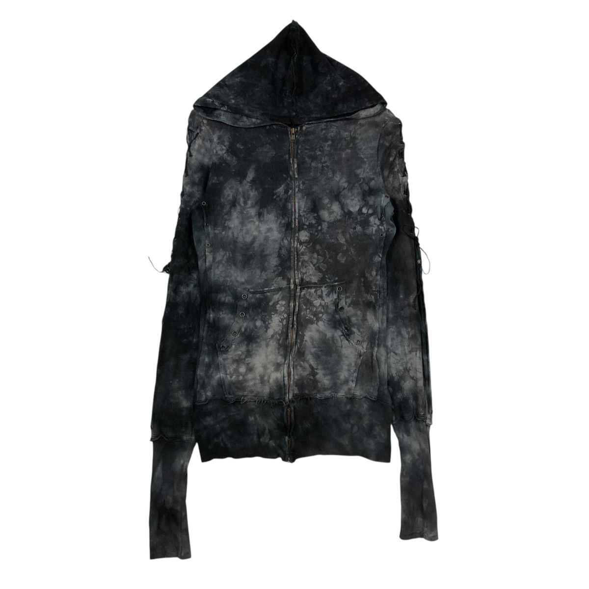 Vintage 🔥DISTRESSED PUNK BIKER ZIPPER JACKET MOON ACID WASH STYLE Size US M / EU 48-50 / 2 - 3 Thumbnail