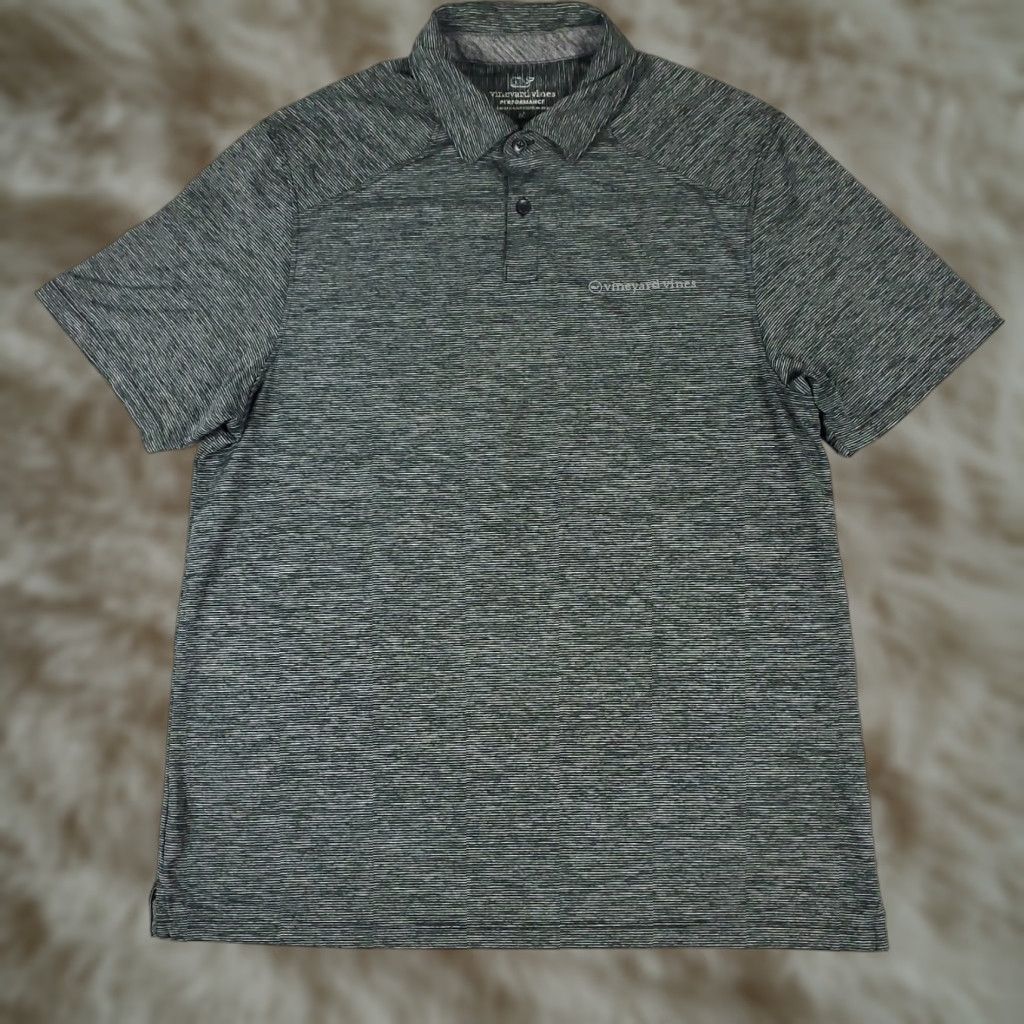 Vineyard Vines Vineyard Vines Polo Shirt Mens M Gray Performance Golf Short Sleeve Shirt Regular Paisley? Size US M / EU 48-50 / 2 - 1 Thumbnail