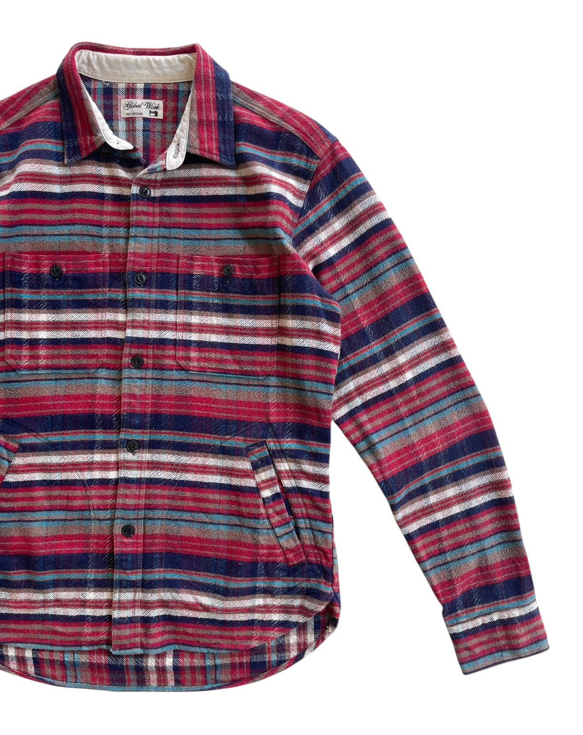 Global Work Global Work Japan Stripe Flannel Work Shirts Size US S / EU 44-46 / 1 - 4 Thumbnail
