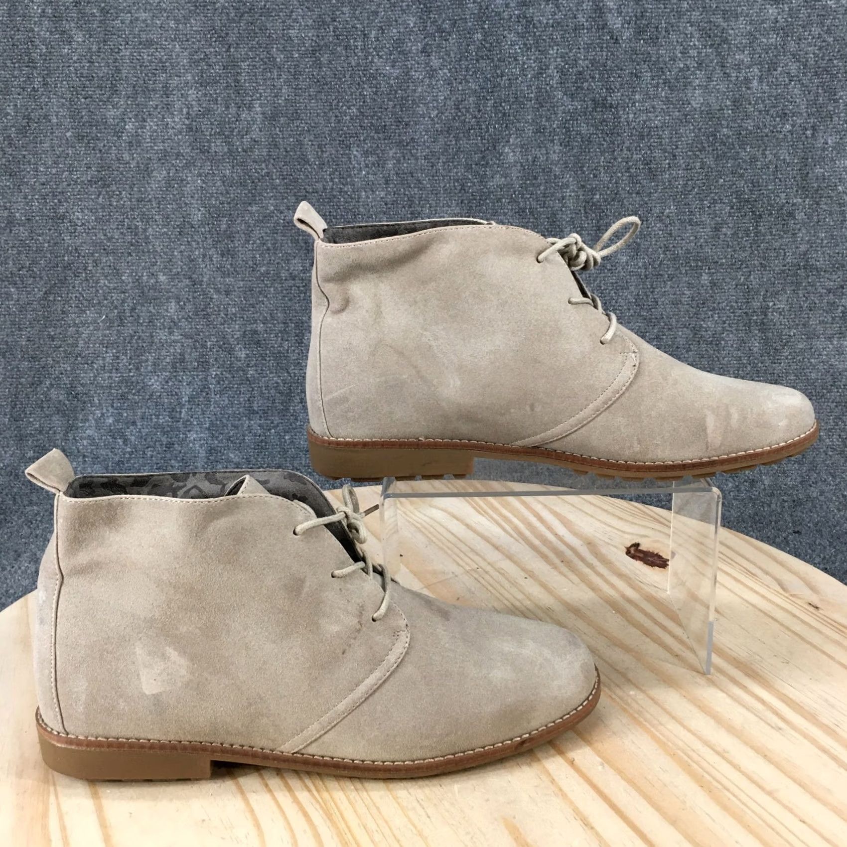 Vintage White Mountain Boots Womens 11 M Taupe Ankle Booties Faux Leather Heels Casual Size US 11 / IT 41 - 2 Thumbnail