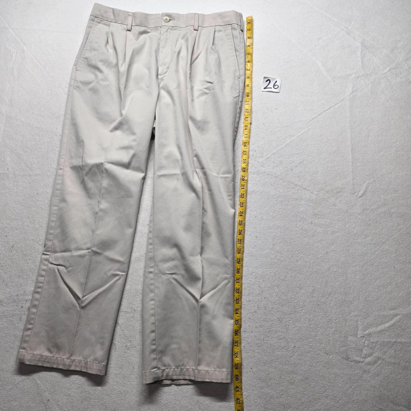 Croft & Barrow Croft & Barrow Beige Dress Pants Adult Men 36 x 30 Waist 36 Inseam 30 Flat Front Button Zipper Belt Loops Pockets Classic Fit Size US 36 / EU 52 - 7 Thumbnail