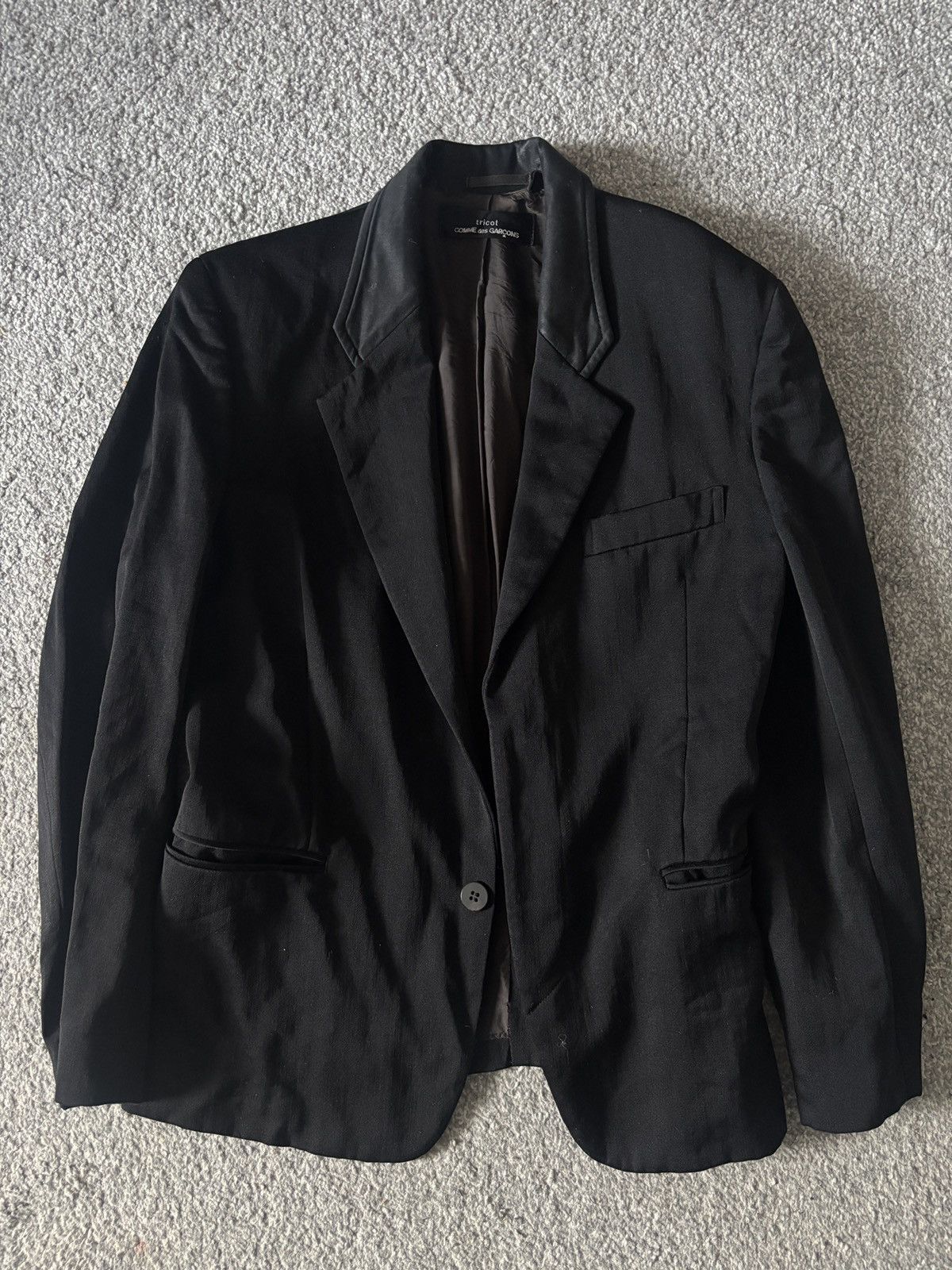Comme des Garcons COMME DES GARÇONS TRICOT Vintage Black Blazer Size 50S - 1 Thumbnail