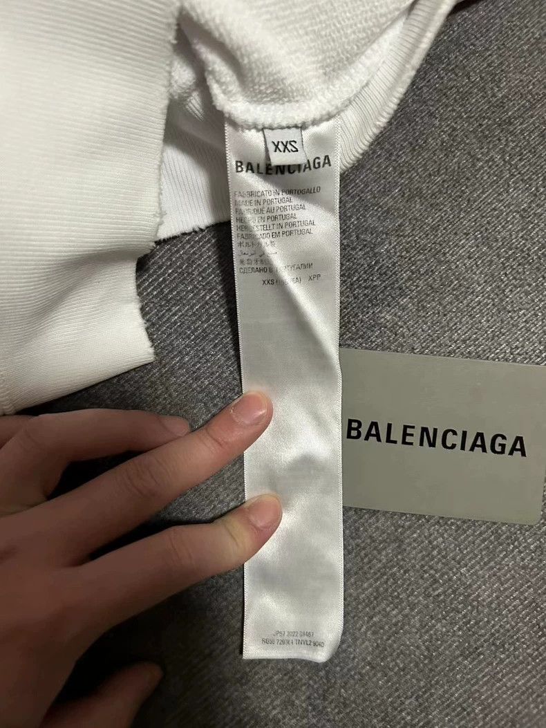 Other Balenciaga Sweater white letter long sleeve hoodie Size US XXS / EU 40 - 5 Thumbnail