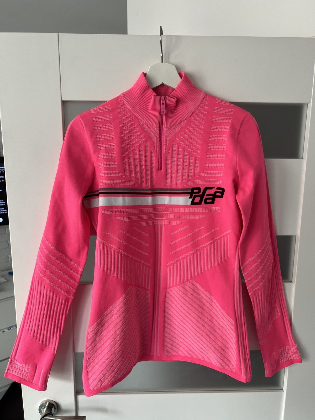 Prada Pink Prada Techno Technical Knit Zip Up Size L / US 10 / IT 46 - 1 Thumbnail