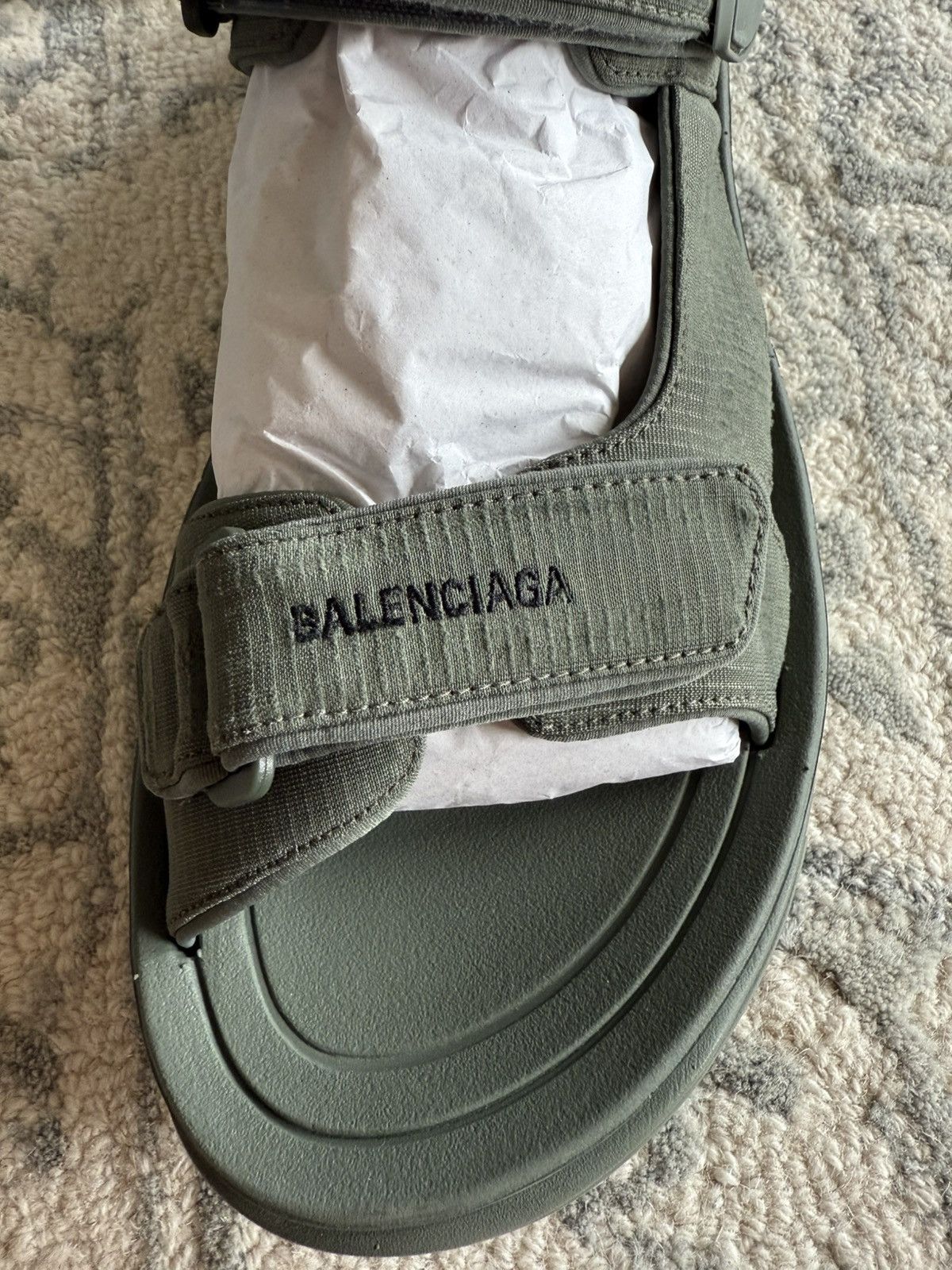 Balenciaga Balenciaga tourist sandal sneakers Demna khaki green 47 Size US 13 / EU 46 - 6 Thumbnail