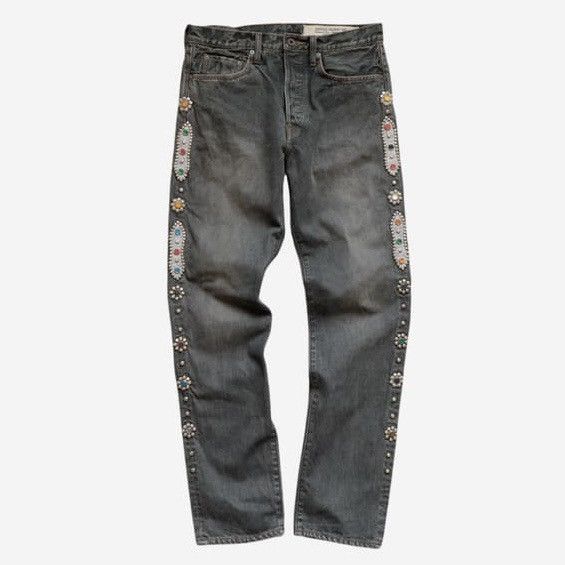 Kapital Kapital Studded Gemstone Black Denim Size US 38 / EU 54 - 1 Thumbnail