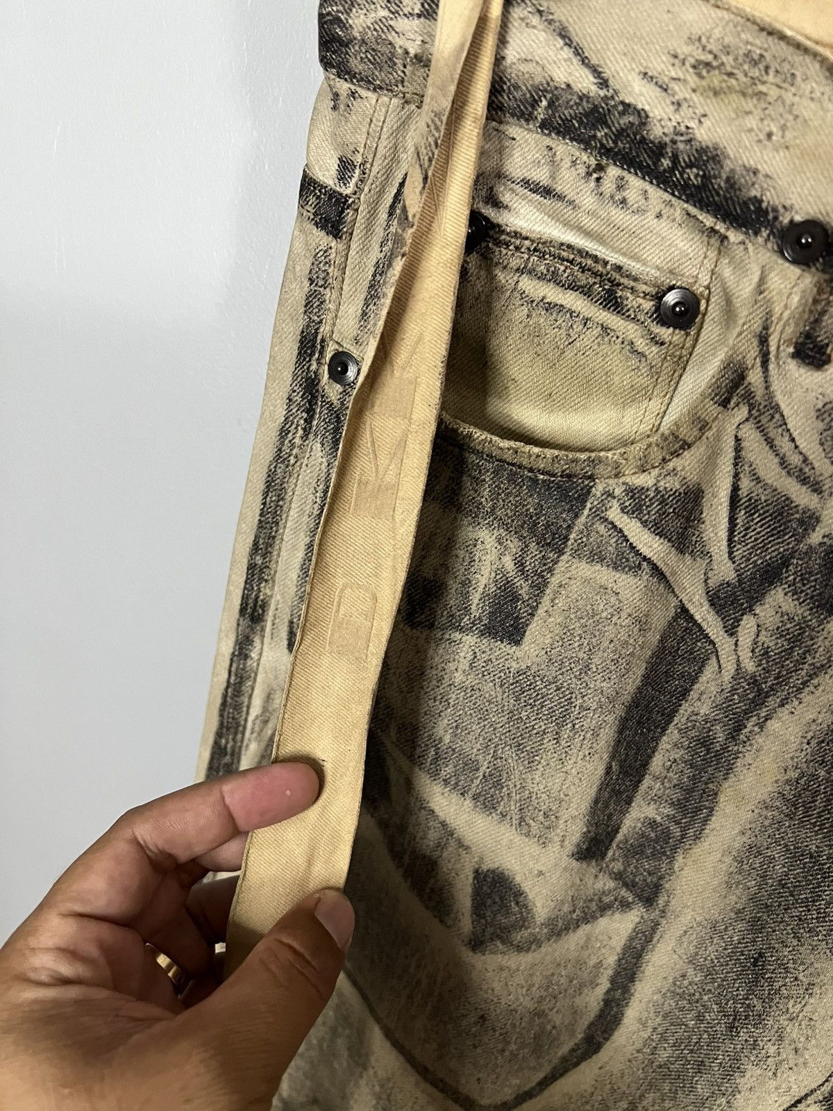 Rick Owens Drkshdw Rick owens ss 2010 cream gravel waxed jeans Size US 32 / EU 48 - 3 Thumbnail