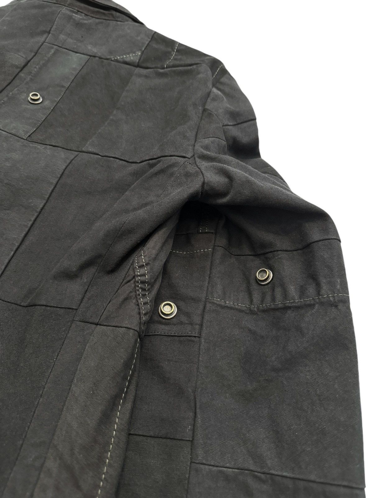 Greg Lauren Sz2 1/1 Black Workwear Tux Ollie Blazer Patchwork Jacket Size US M / EU 48-50 / 2 - 14 Thumbnail