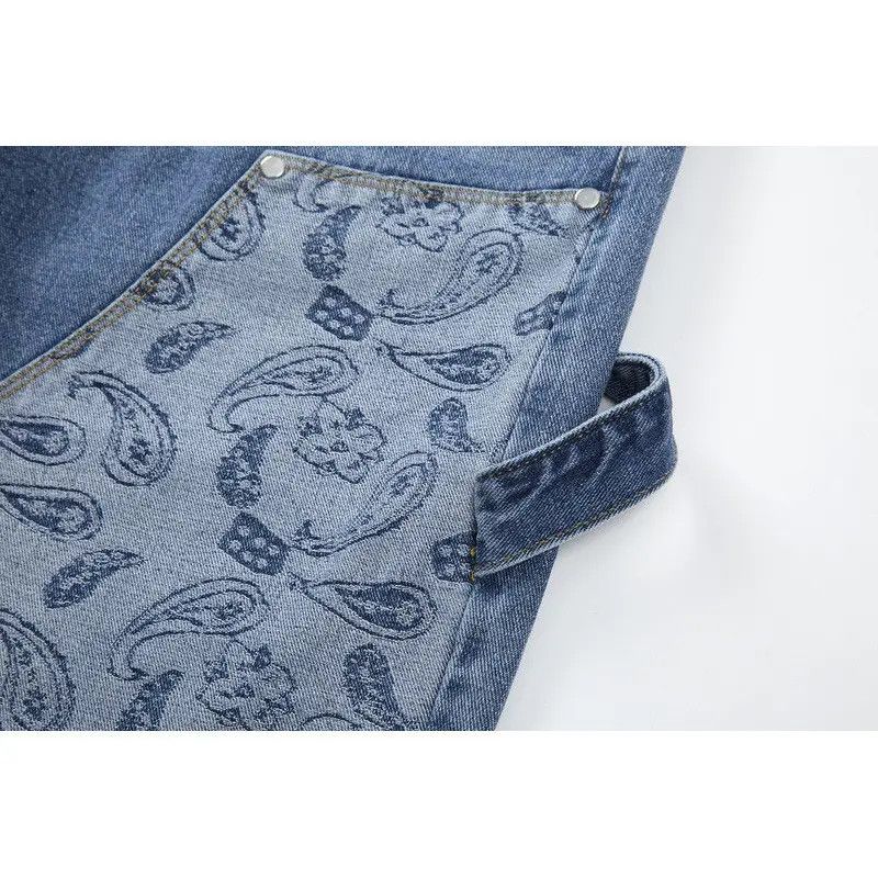 Japanese Brand × Jean Retro loose high street patchwork jeans Size US 32 / EU 48 - 3 Thumbnail