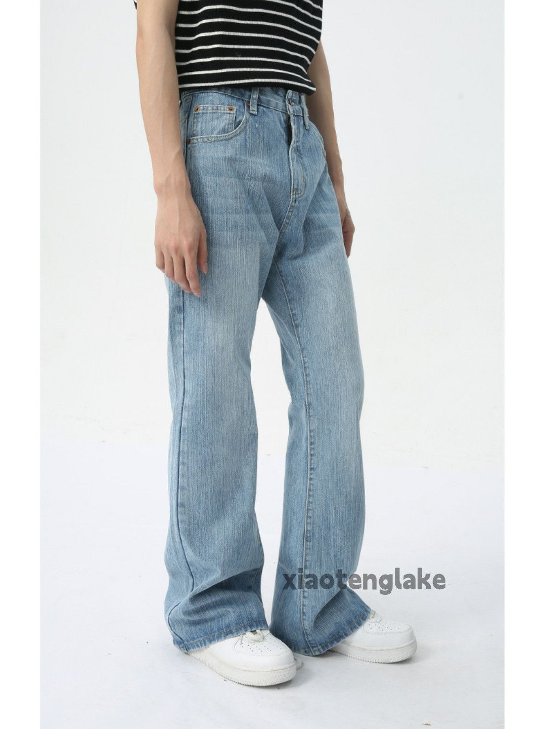 Jean × Vintage washed faded punk grunge yuppie bootcut flared jeans Size US 30 / EU 46 - 7 Thumbnail