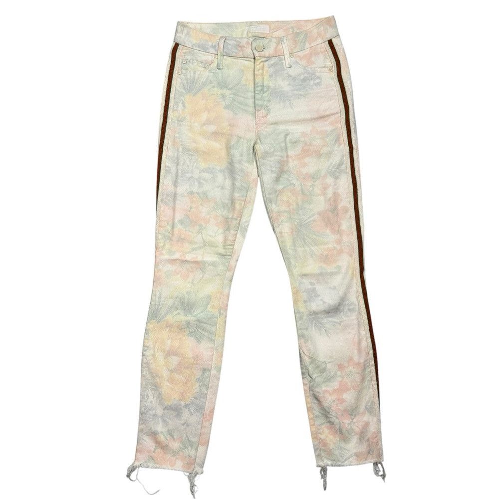 MOTHER MOTHER The Looker Ankle Fray Floral Racer Jeans Size 25 Size 25" / US 0 / IT 36 - 2 Thumbnail