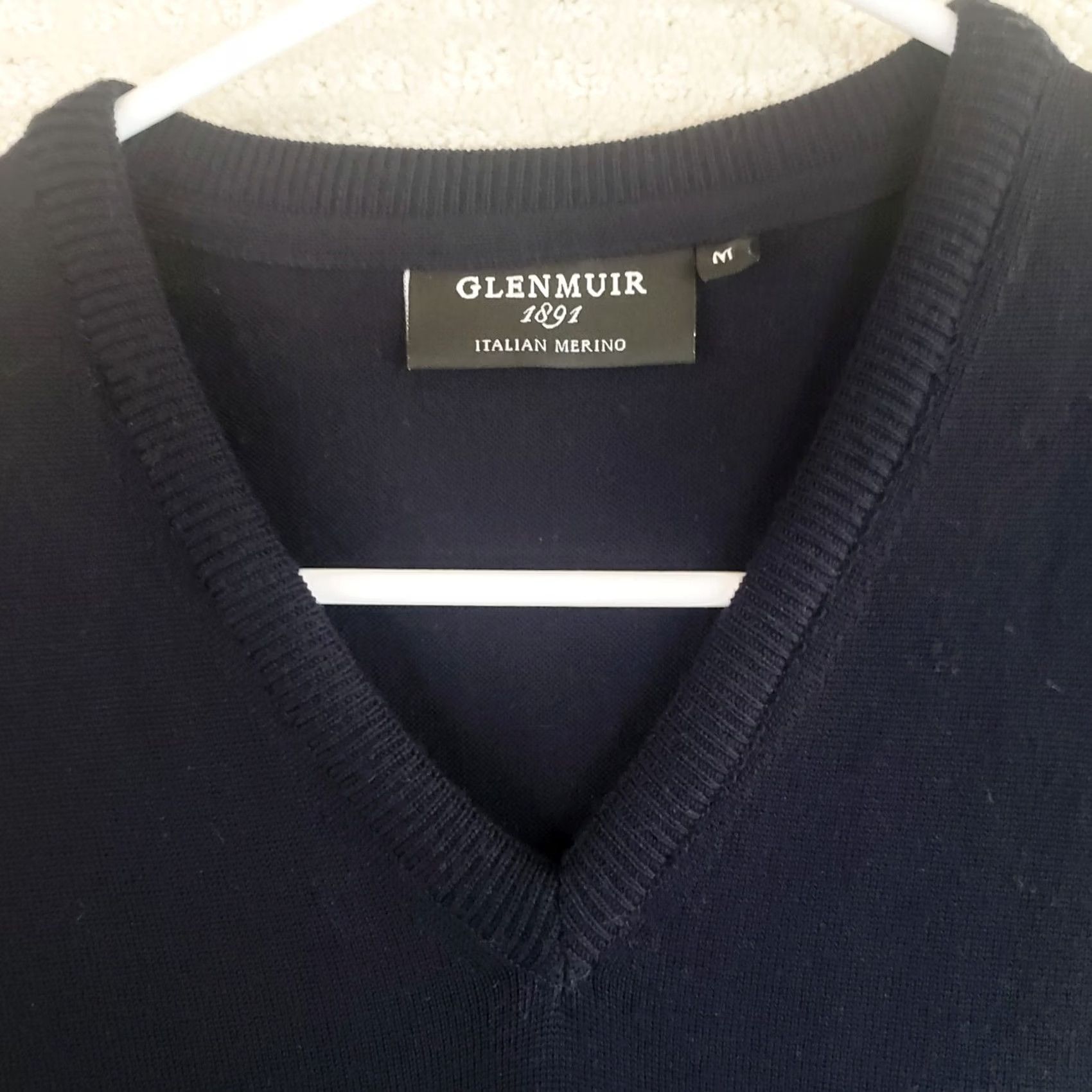Logo 7 VINTAGE Glenmuir Wool Vest Sweater Men M Black Logo V-Neck Knit Wool Golf Royal Liverpool Hoylake 90s 00s Mens Size US M / EU 48-50 / 2 - 5 Thumbnail