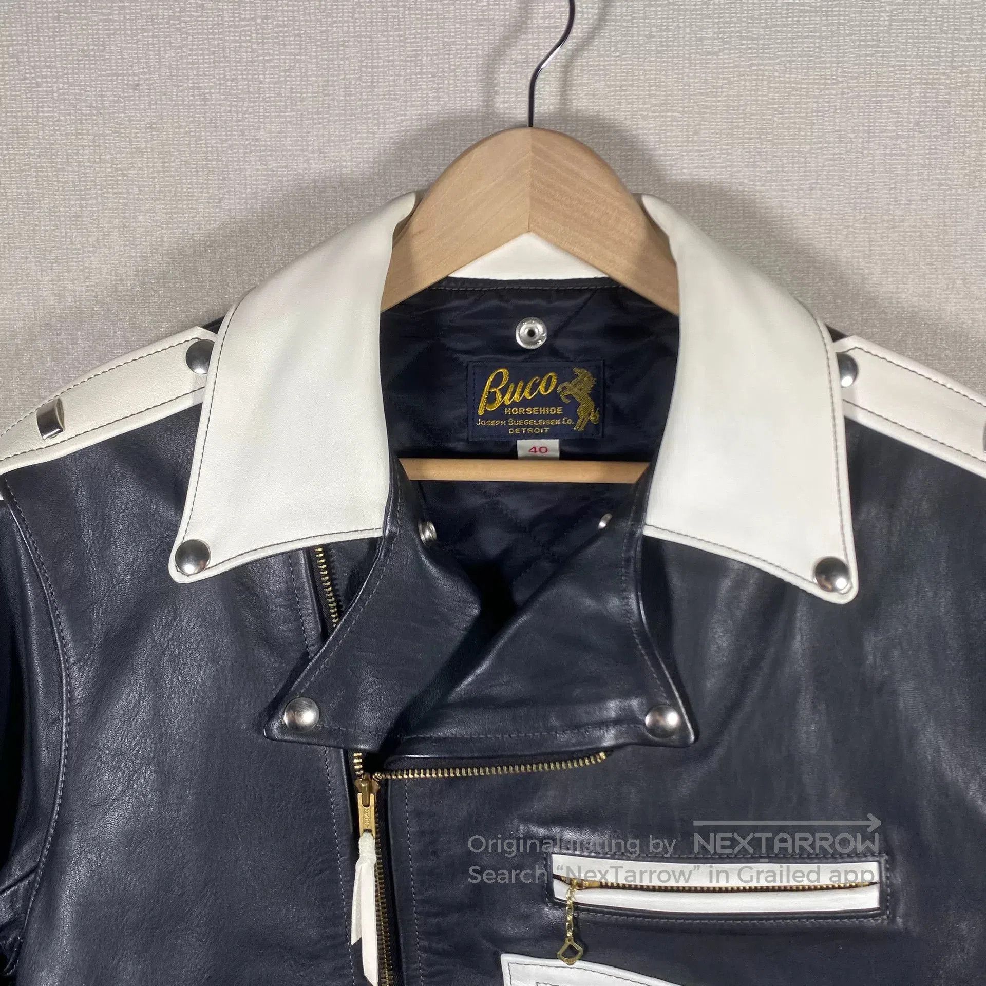 The Real McCoy's The Real McCoys BUCO J-24 Color Block Leather Jacket. Size US M / EU 48-50 / 2 - 4 Thumbnail