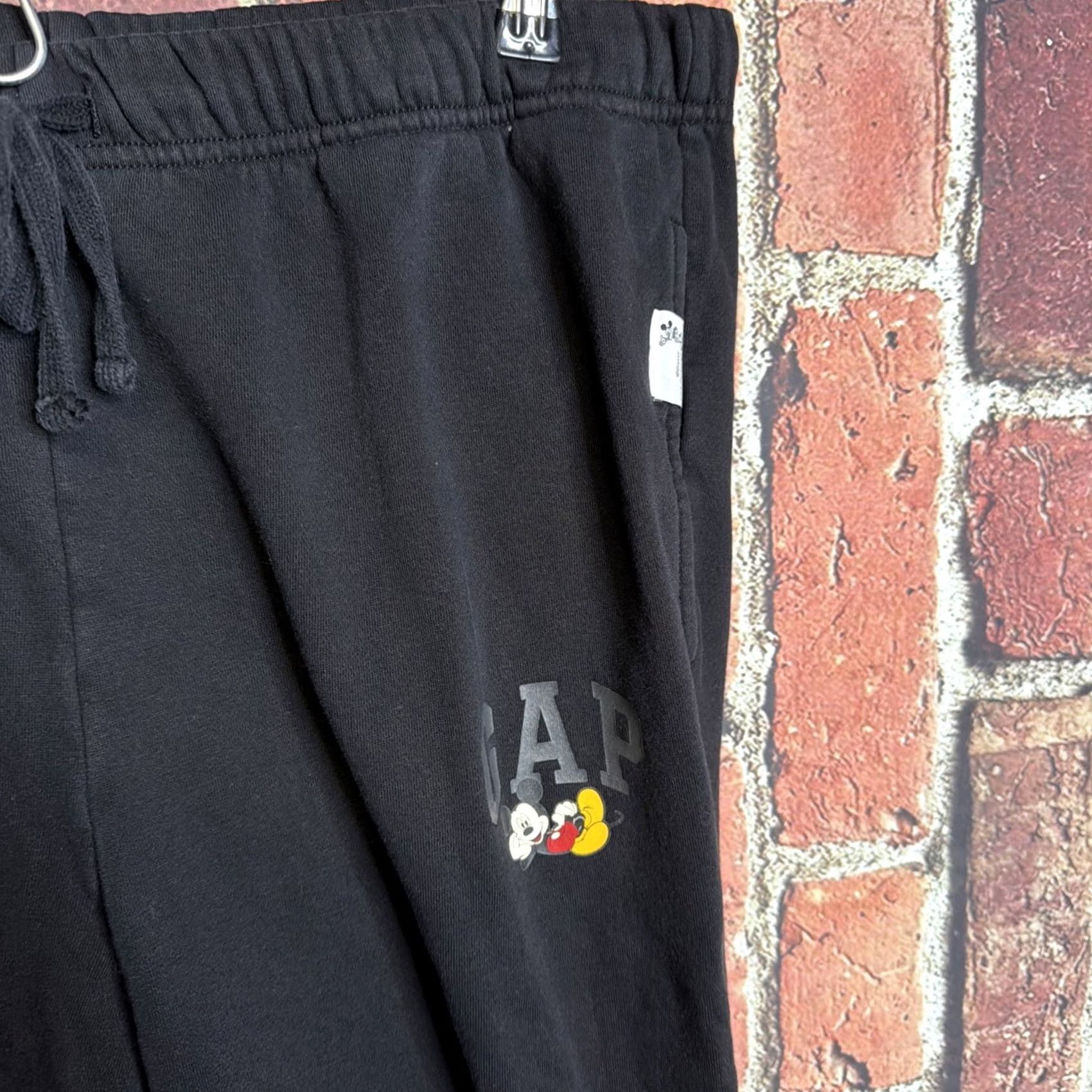 Gap Gap Disney Joggers Pants Unisex Adults L Black Cotton Mickey Mouse Athleisure Size US 33 - 2 Thumbnail