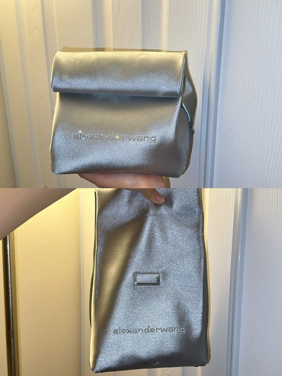 Alexander Wang Alexander Wang Satin Pouch Bag Silver Size ONE SIZE - 10 Thumbnail