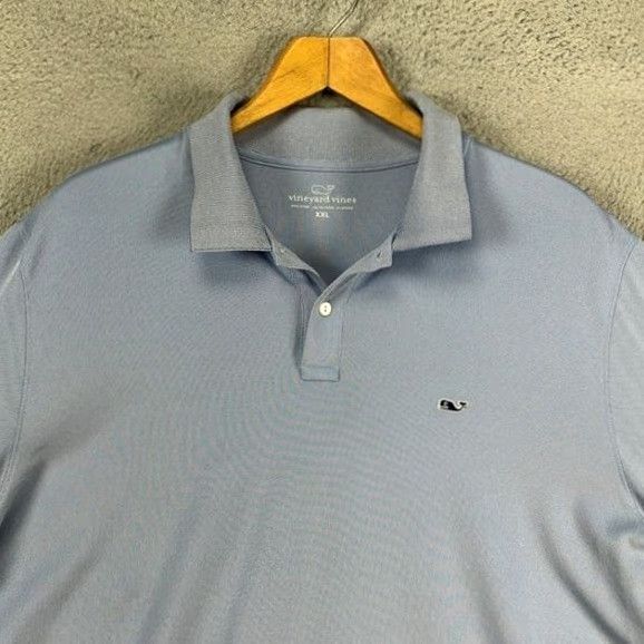 Vineyard Vines Vineyard Vines Men Polo Shirt 2XL Purple Long Sleeve Rugby Golf Performance Logo Polo Sports Athletic Adult Walking Shirt Mens Size US XXL / EU 58 / 5 - 2 Thumbnail