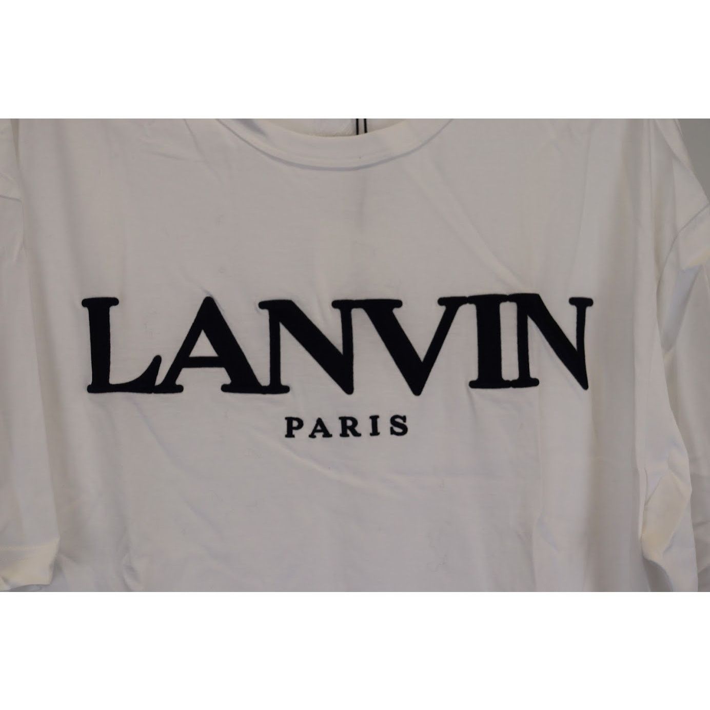 Lanvin o1rshd1 Embroidered Oversize T-Shirt in Optic White Size US S / EU 44-46 / 1 - 3 Thumbnail