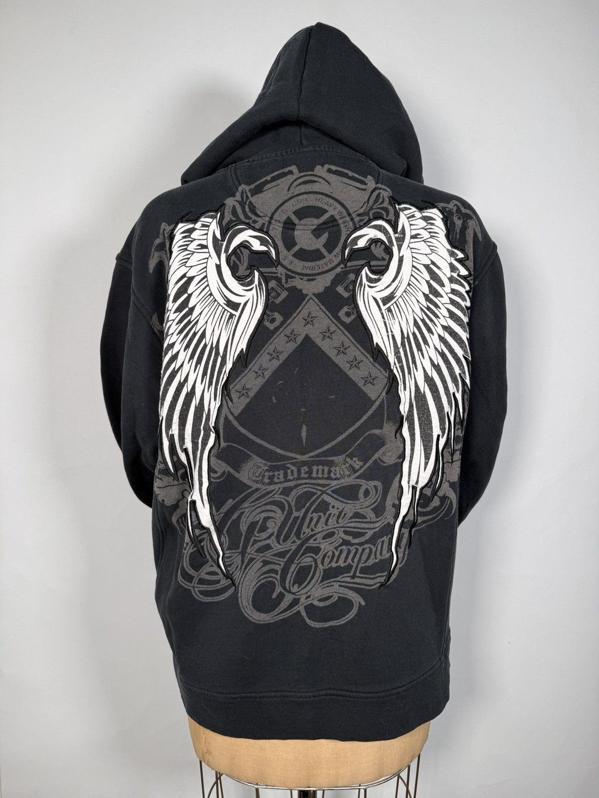 Vintage Y2K Grunge Unit Clothing Company Zip-Up Hoodie Size US L / EU 52-54 / 3 - 2 Thumbnail