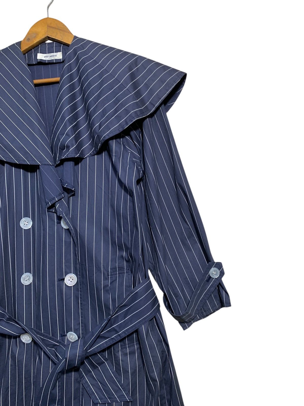 Yohji Yamamoto 🔥XYZ YOHJI YAMAMOTO STRIPES DOWN TRENCOATS Size M / US 6-8 / IT 42-44 - 6 Thumbnail
