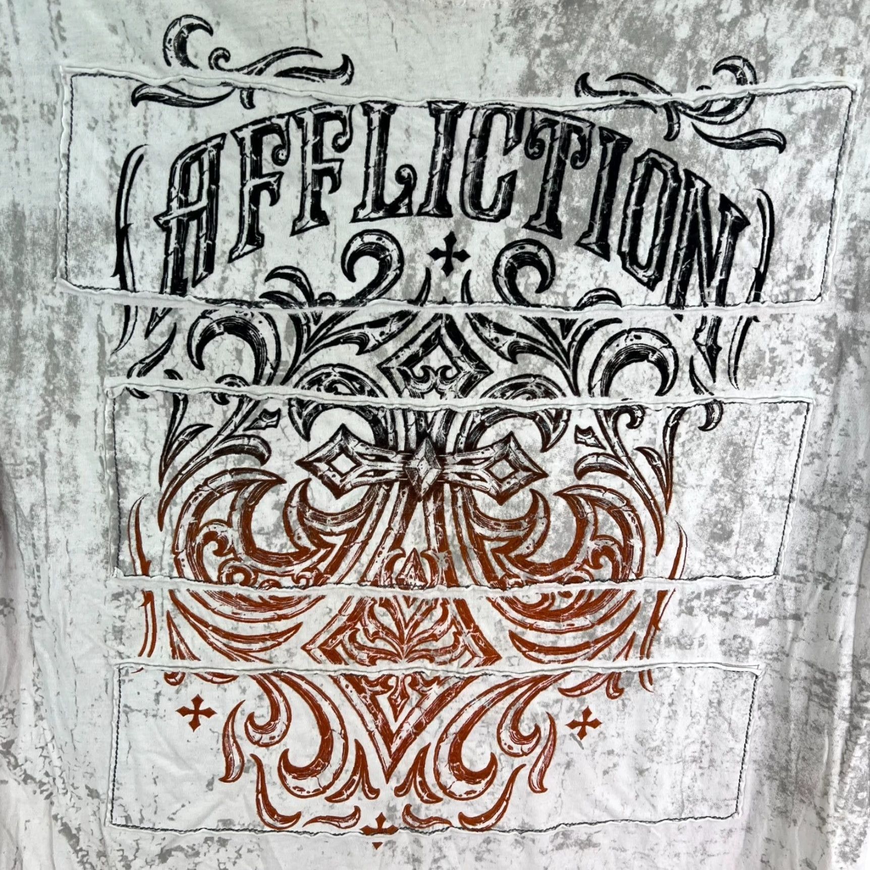 Affliction Affliction Live Fast Graphic T-Shirt Men 4XL White Blue Angels Stitch Biker Designer Skull Size US XXL / EU 58 / 5 - 2 Thumbnail