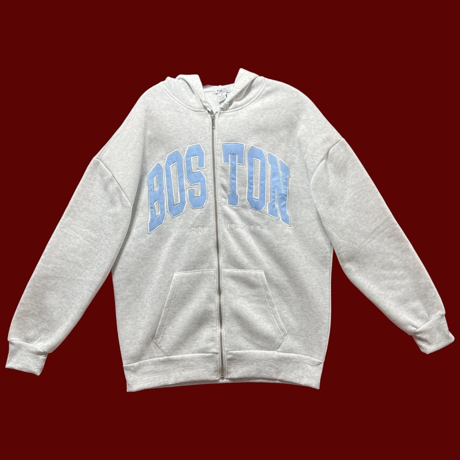 rue21 Rue 21 - Unisex Long Sleeve Hooded Sweatshirt - Grey - Mediu Size M / US 6-8 / IT 42-44 - 1 Thumbnail