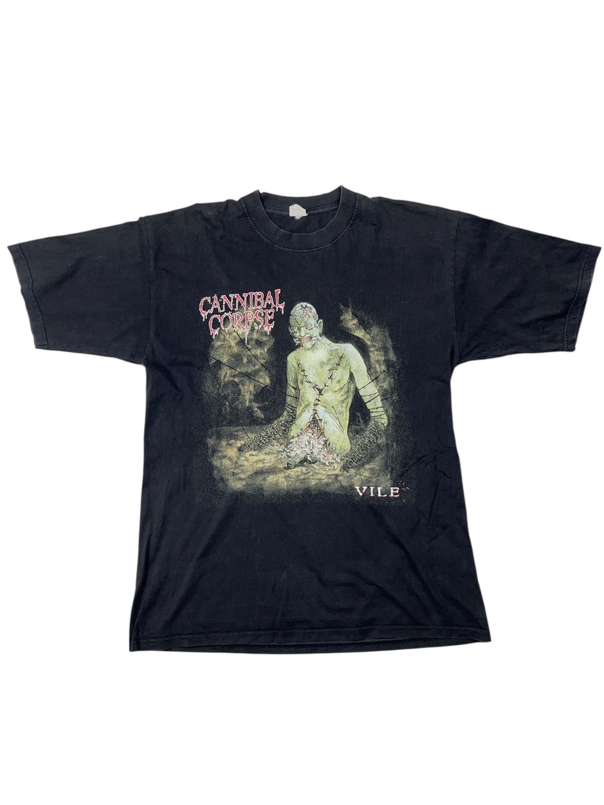 Band Tees Vintage 1996 Cannibal Corpse Vile Monolith of Death Tour Tee Size US XL / EU 56 / 4 - 1 Thumbnail