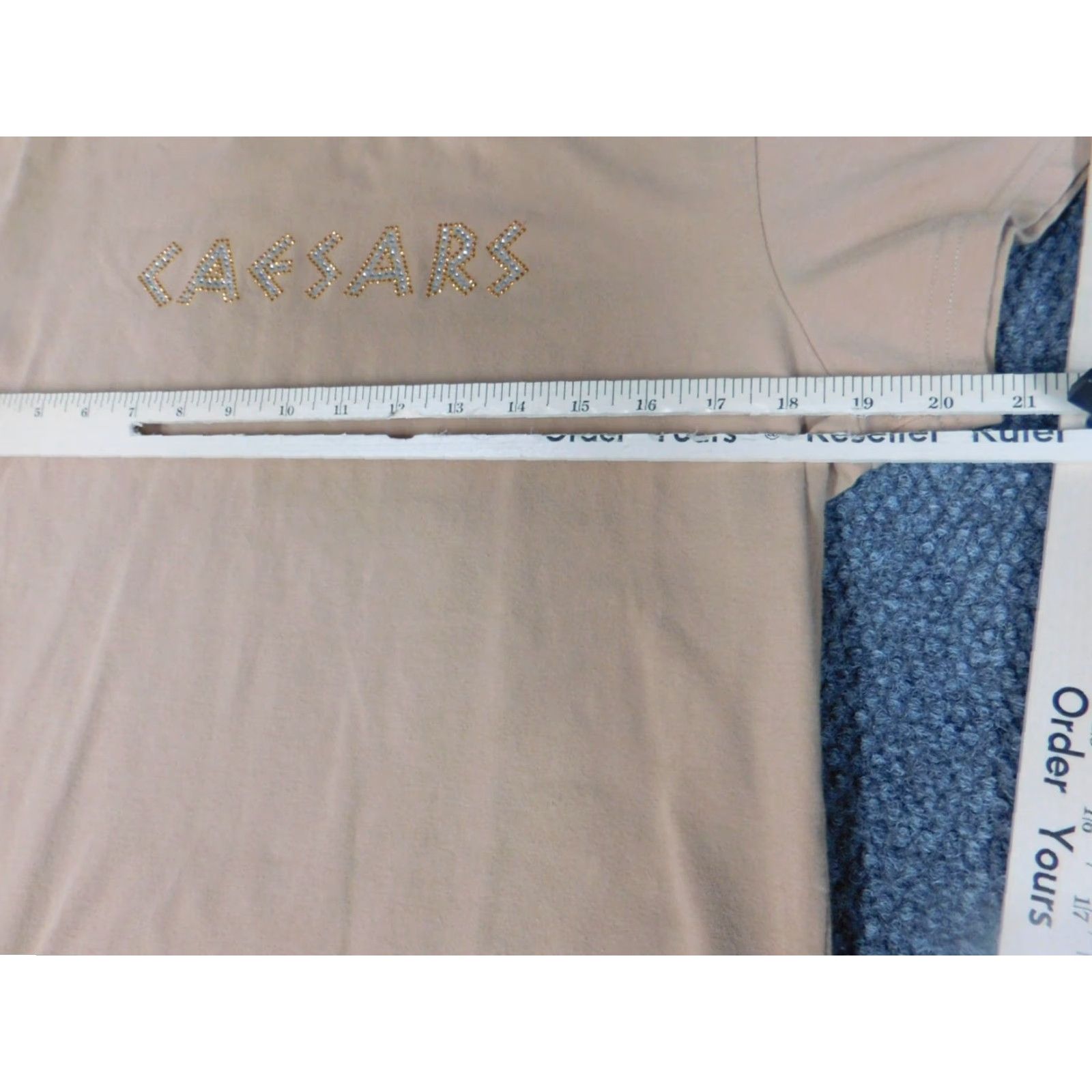 Vintage Caesars Blouse Shirt Women's Large Beige Pullover Short Sleeve Round Neck Pleated Rayon Fashion Casual Regular Vintage No N/A Size L / US 10 / IT 46 - 5 Thumbnail