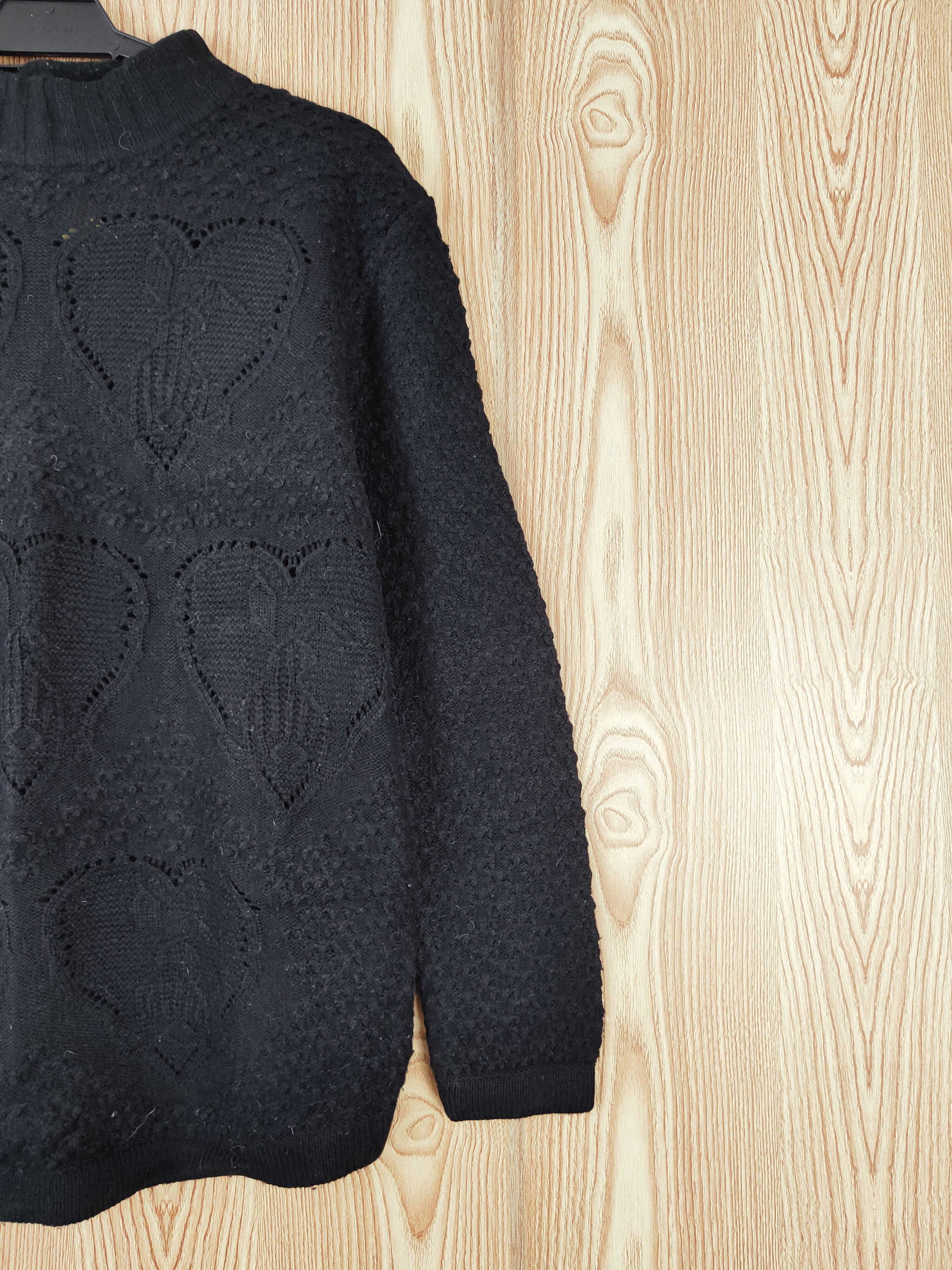 Homespun Knitwear × Japanese Brand × Vintage Chercheur Black Knitwear Sweatshirts #W867 Size M / US 6-8 / IT 42-44 - 5 Thumbnail