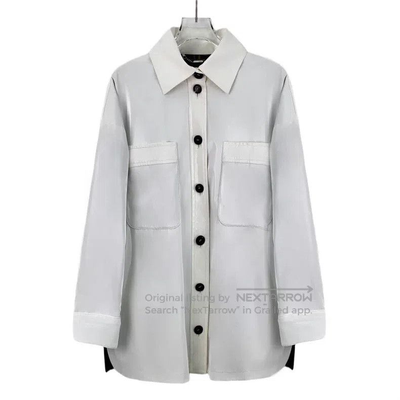 Fendi Fendi White lined logo full-print patent leather lapel sin Size XS / US 0-2 / IT 36-38 - 1 Thumbnail