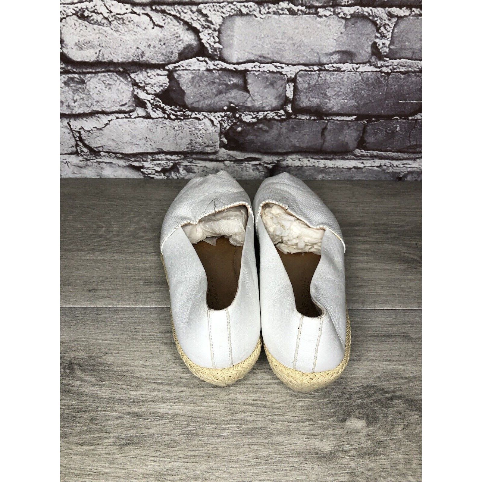 Kenneth Cole Kenneth Cole Gentle Souls White Leather Woven Wedge Sandals Size US 8.5 / IT 38.5 - 6 Thumbnail