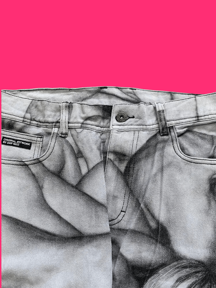 Pleasures Pleasures Dan Witz Orgy Denim Pants Size US 32 / EU 48 - 4 Thumbnail