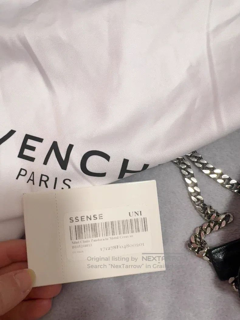 Givenchy Givenchy Classic Pandora Chain Bag (Black Leather) Size ONE SIZE - 6 Thumbnail