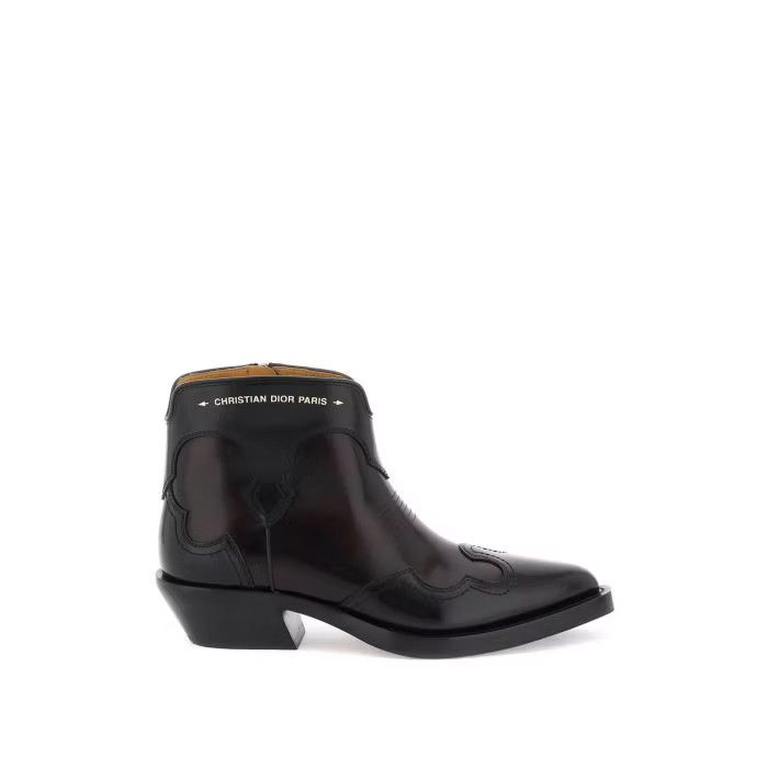 image of Dior O1S22I1N0524 West Heel Shoesed Ankle Boots In Black, Women's (Size 8)