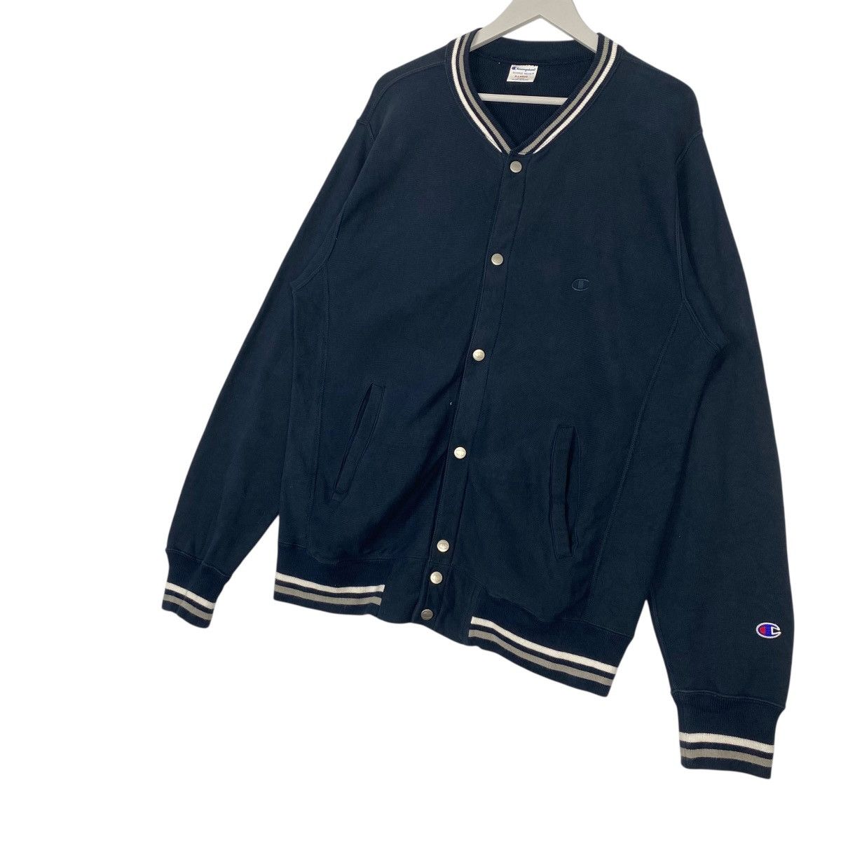 Other Vintage Champion Embroidered Logo Full Button Navy Blue Size US XL / EU 56 / 4 - 2 Thumbnail