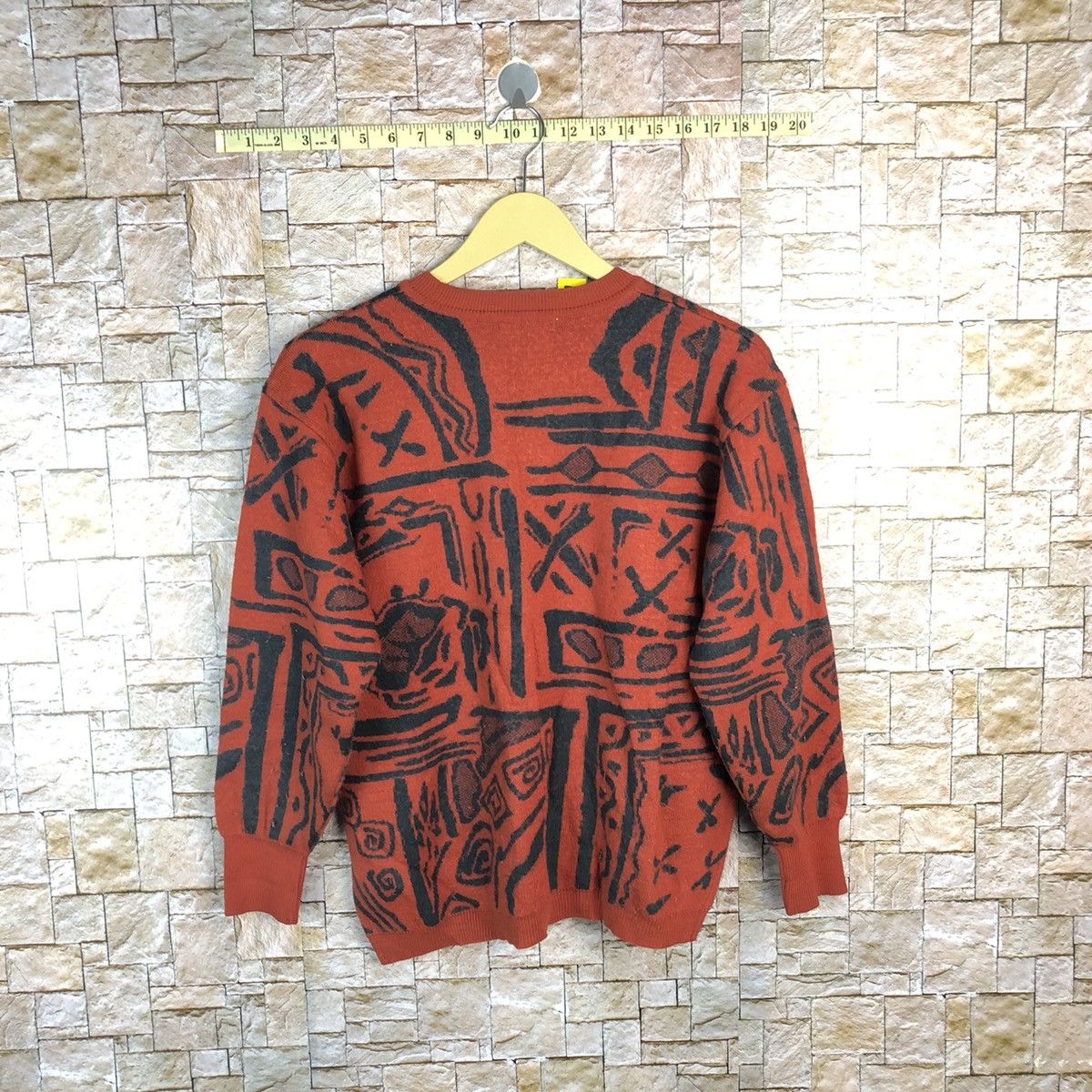 Homespun Knitwear × Japanese Brand × Vintage ALB Orange art vintage Knitwear #A687 Size S / US 4 / IT 40 - 14 Thumbnail