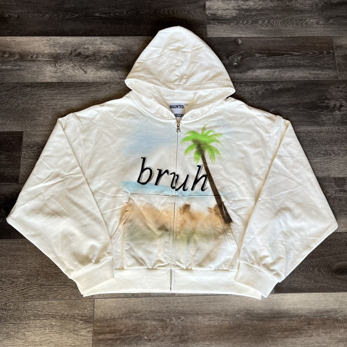 Haunted Starbucks Haunted Starbucks Bruh Airbrushed Graphic Logo Hoodie Size US M / EU 48-50 / 2 - 1 Thumbnail