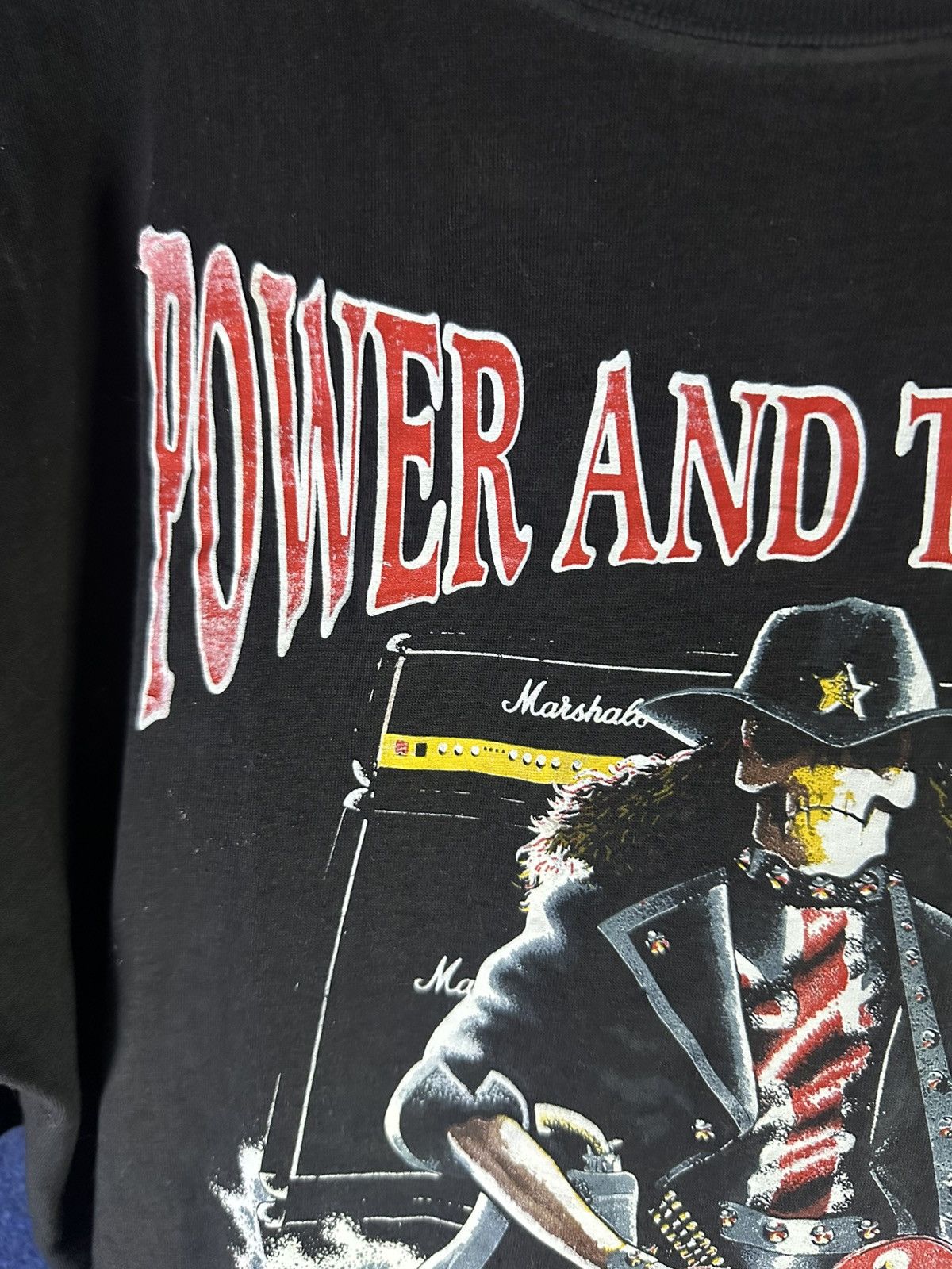 Vintage Rare Vintage 80’s Marshall Amplification Punk skull t-shirt Size US L / EU 52-54 / 3 - 2 Thumbnail