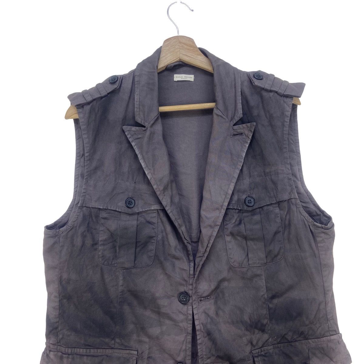 🔥Rare Emmegierrefashion Discoloured Style Sleeveless Jacket
