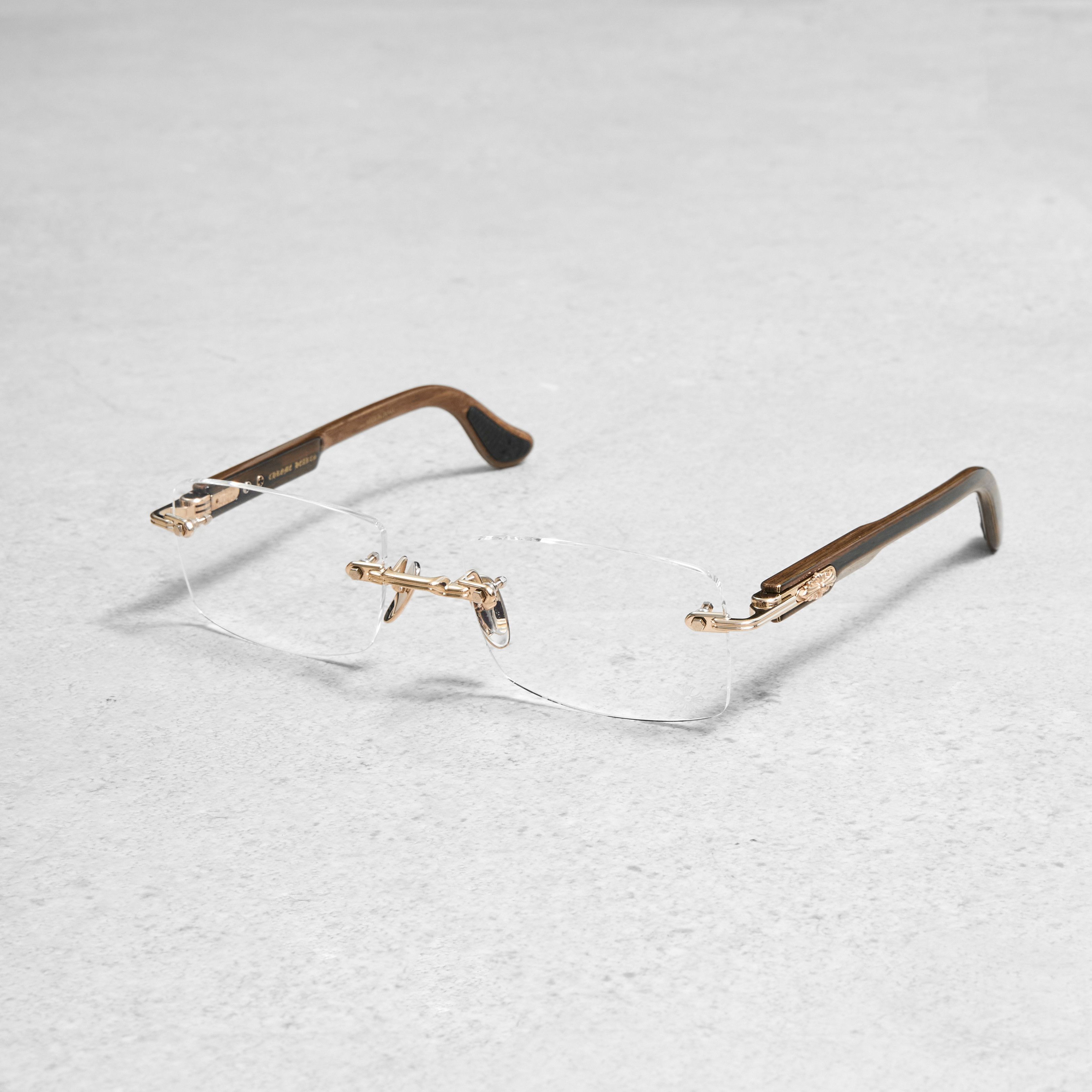 Chrome Hearts CHROME HEARTS DEEP II Gold Plated/Wood Ebony Walnut Ebony-PV Size ONE SIZE - 1 Thumbnail