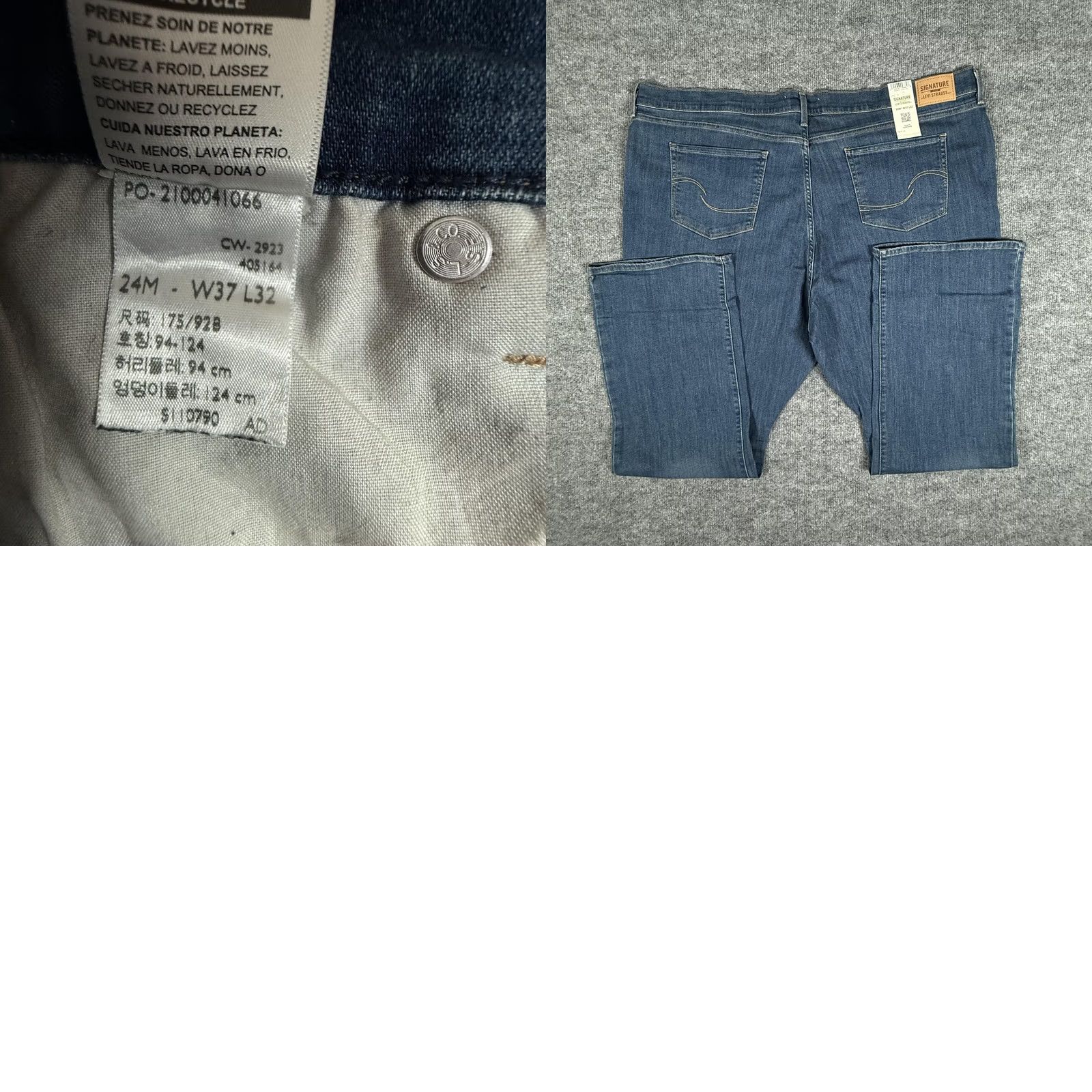 Vintage Levi Strauss Jeans Womens 24M W37 L32 Mid Rise Bootcut Signature Stretch Denim Bootscut? (Note: Unable to process) Size 40" / US 18 - 9 Thumbnail